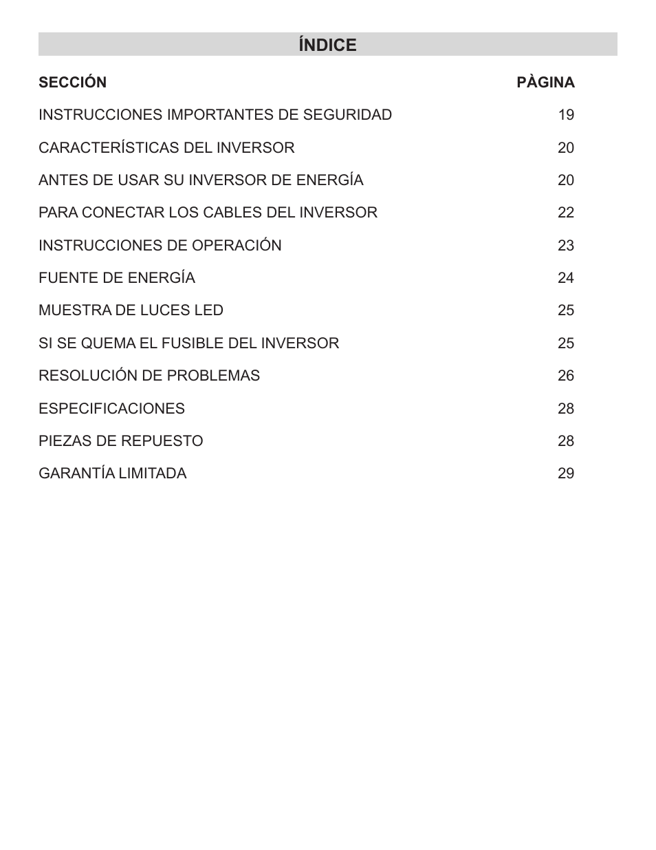 Schumacher Power Inverter PID-410 User Manual | Page 4 / 42