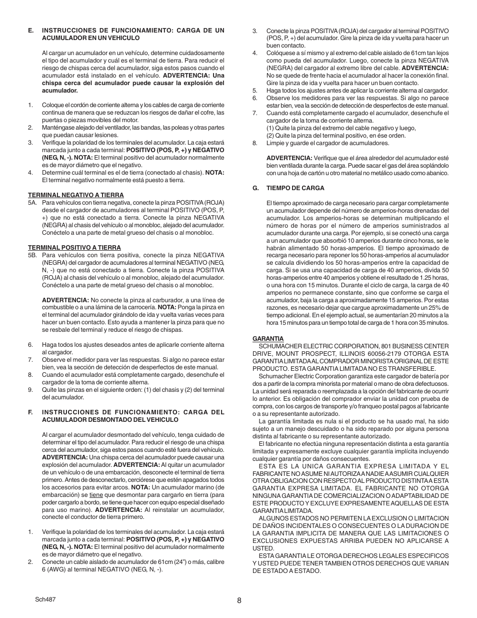 Schumacher SE 3612 User Manual | Page 8 / 8