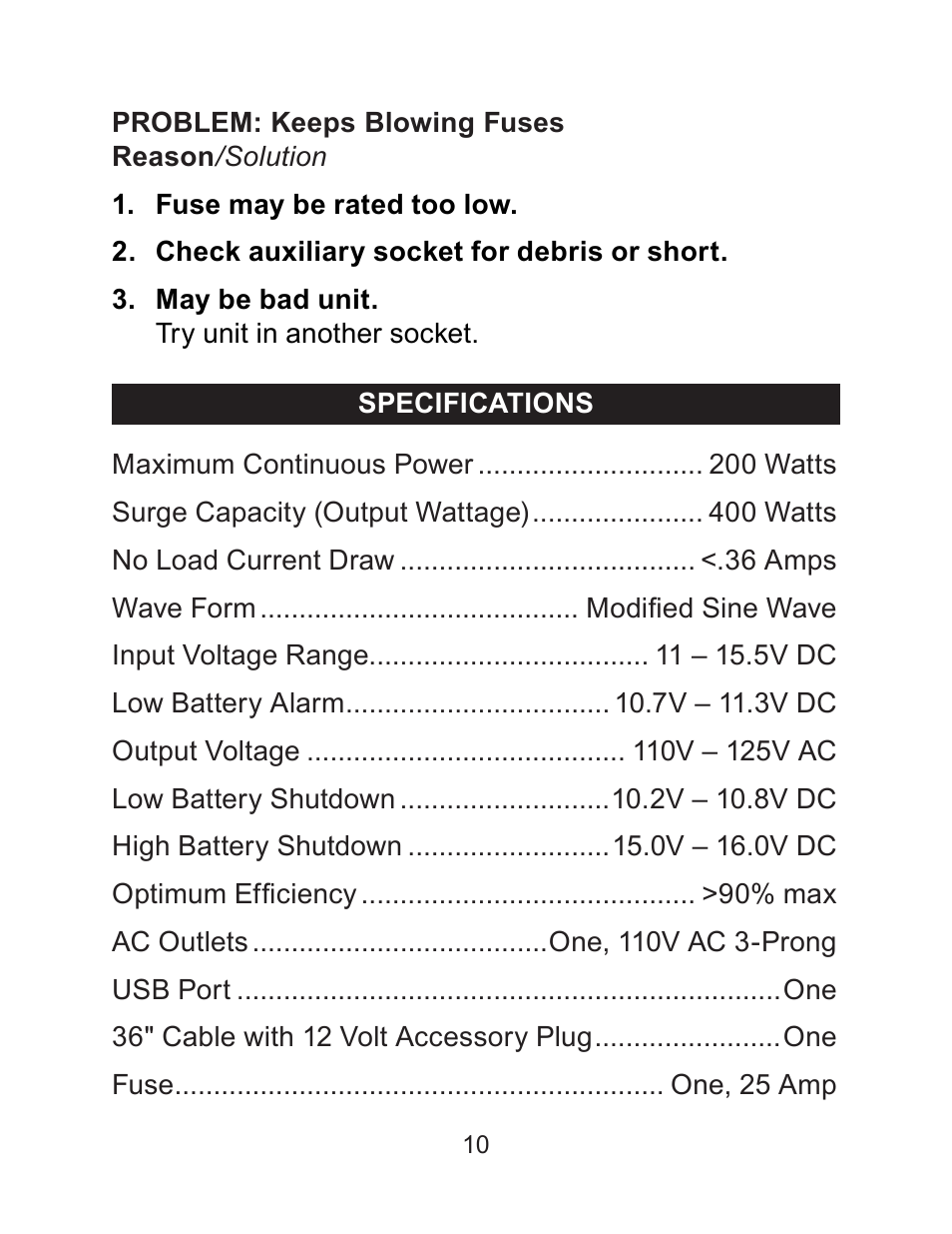 Schumacher PID-200 User Manual | Page 10 / 12