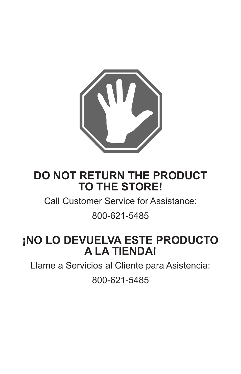 Do not return the product to the store, No lo devuelva este producto a la tienda | Schumacher XC6 User Manual | Page 2 / 28