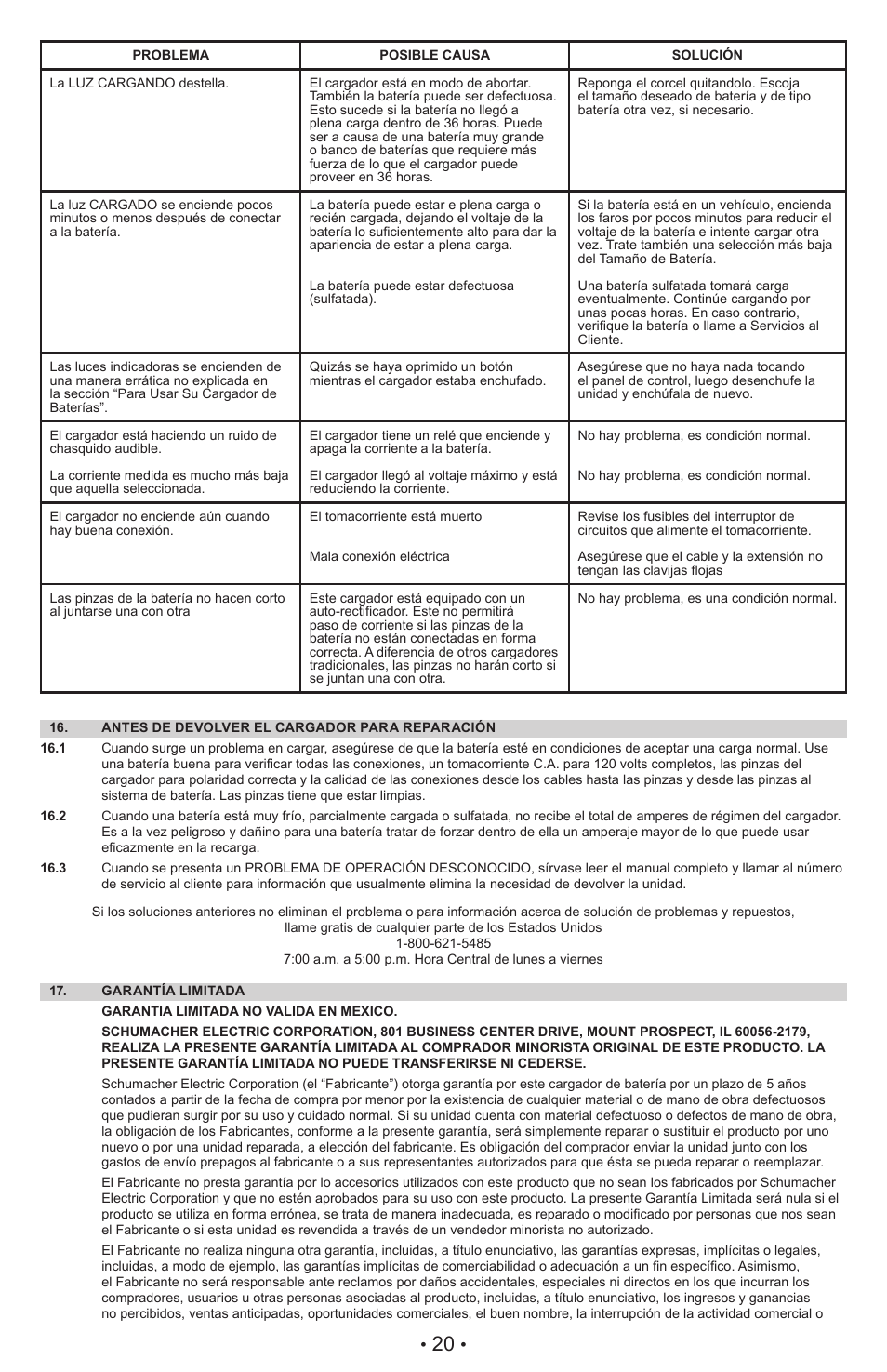 Schumacher XC6 User Manual | Page 23 / 28