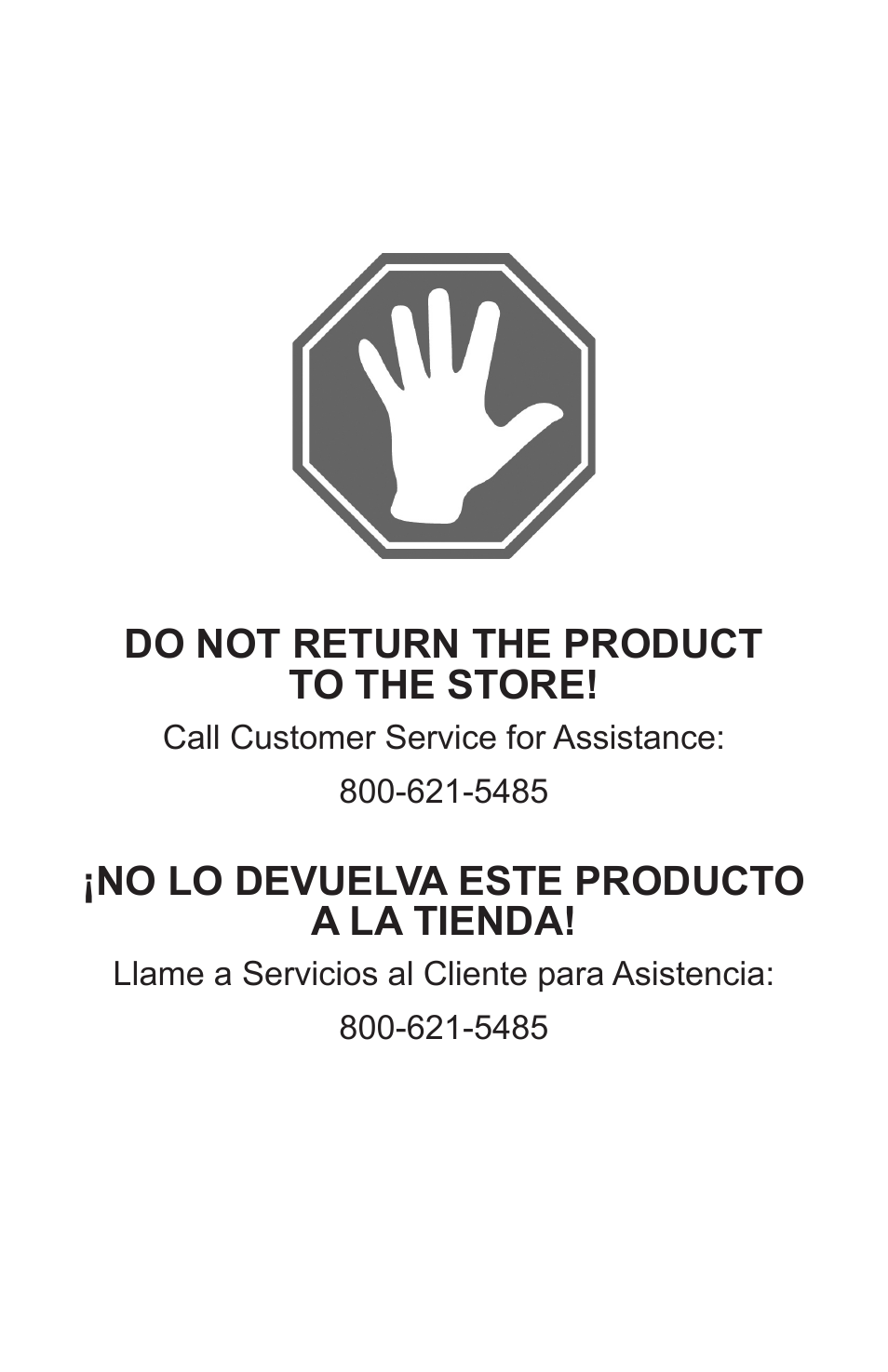 Do not return the product to the store, No lo devuelva este producto a la tienda | Schumacher XC6 User Manual | Page 28 / 28