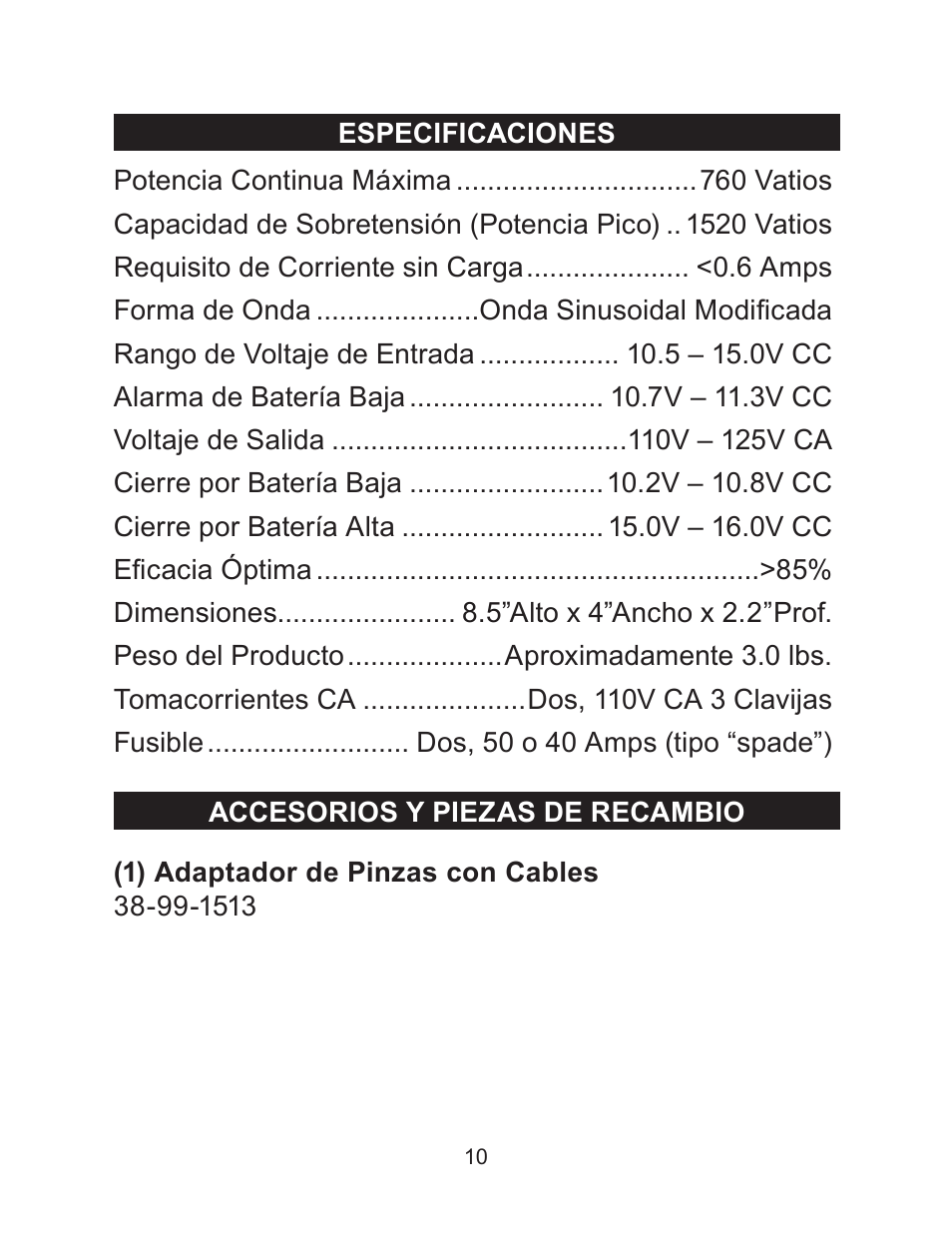 Schumacher PID-760 User Manual | Page 33 / 35