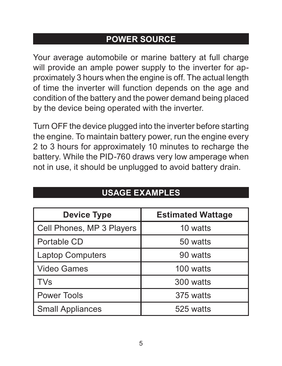 Schumacher PID-760 User Manual | Page 5 / 35