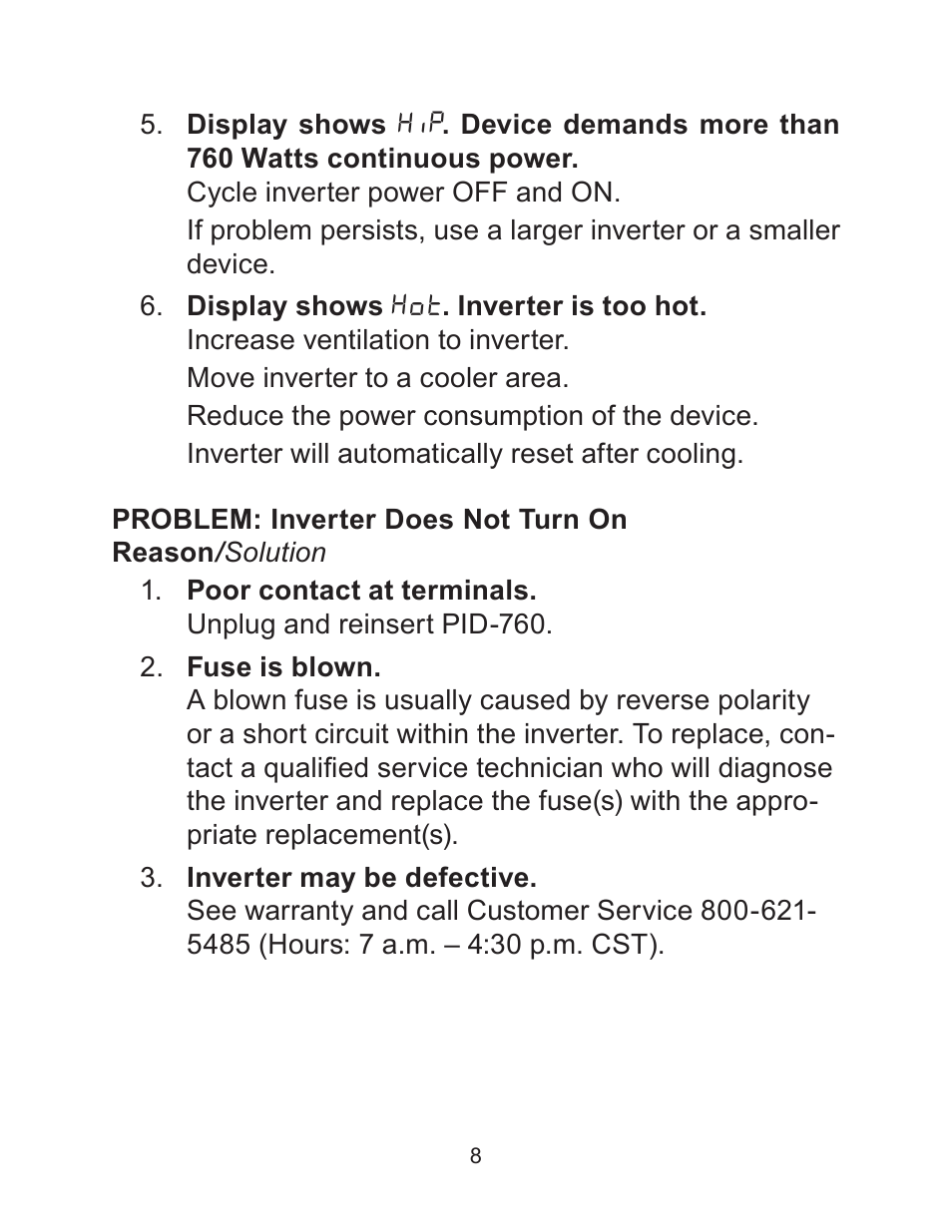 Schumacher PID-760 User Manual | Page 8 / 35