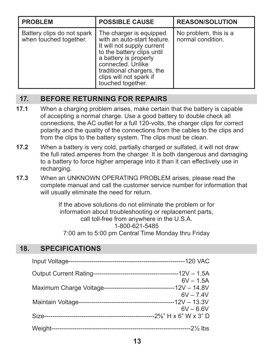 Schumacher SEM-1562A User Manual | Page 18 / 52