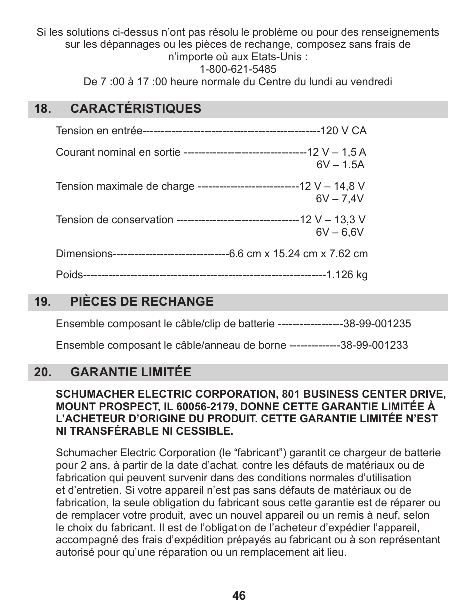 Schumacher SEM-1562A User Manual | Page 51 / 52