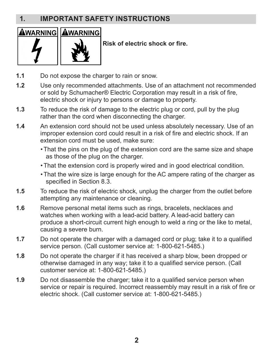 Schumacher SEM-1562A User Manual | Page 7 / 52