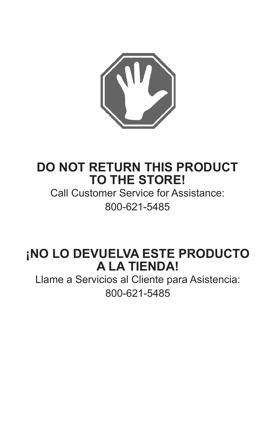 Do not return this product to the store, No lo devuelva este producto a la tienda | Schumacher Power Inverter PI-1000 User Manual | Page 28 / 28