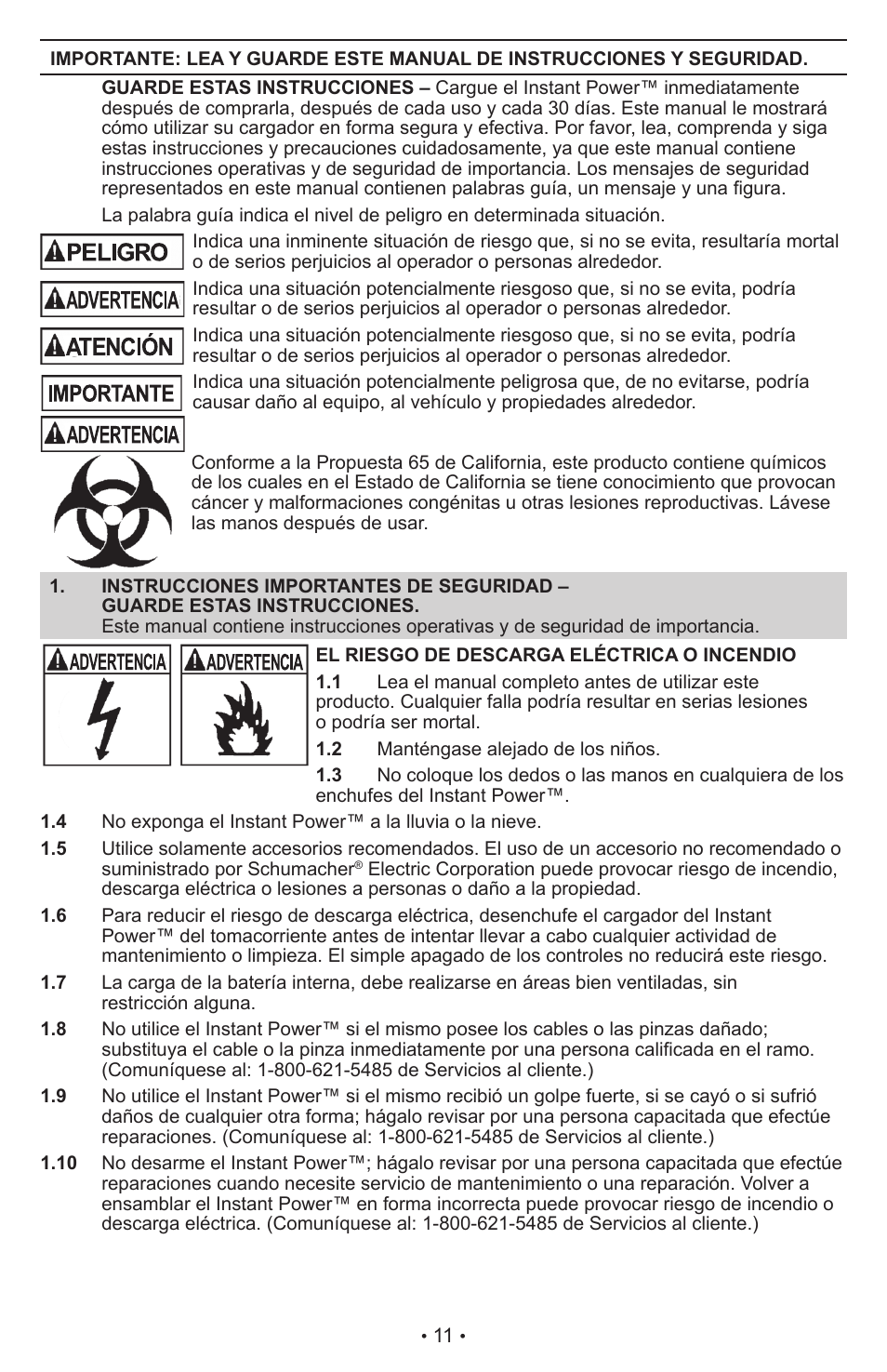 Schumacher Instant Power Jump Starter and DC Power Source IP-95C User Manual | Page 13 / 20