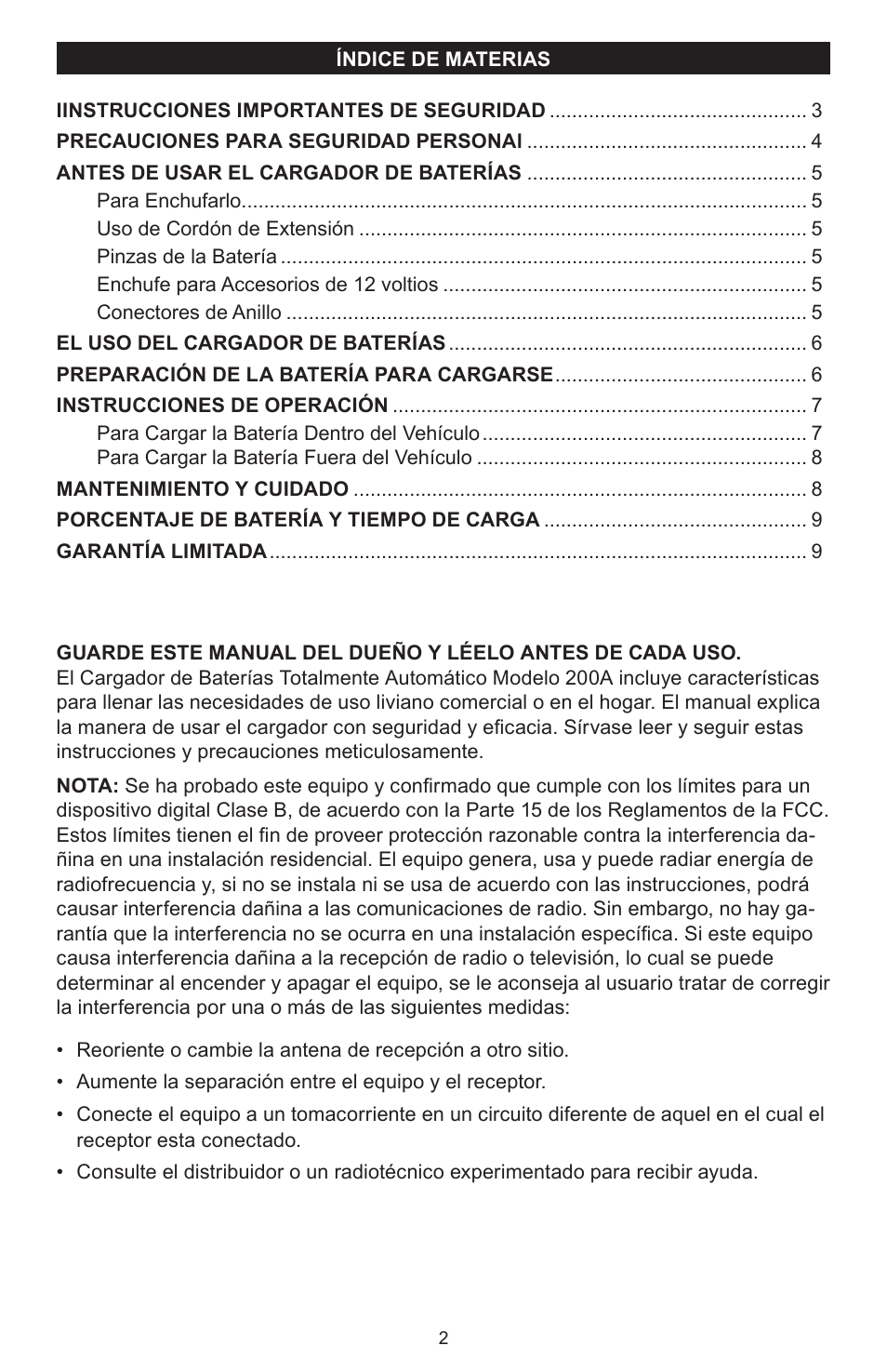 Schumacher 200A User Manual | Page 12 / 20