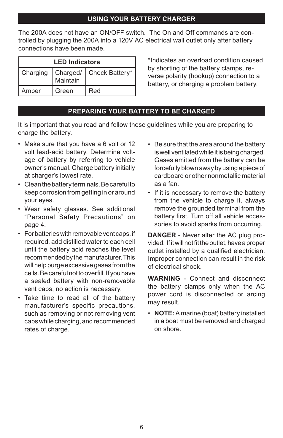 Schumacher 200A User Manual | Page 6 / 20