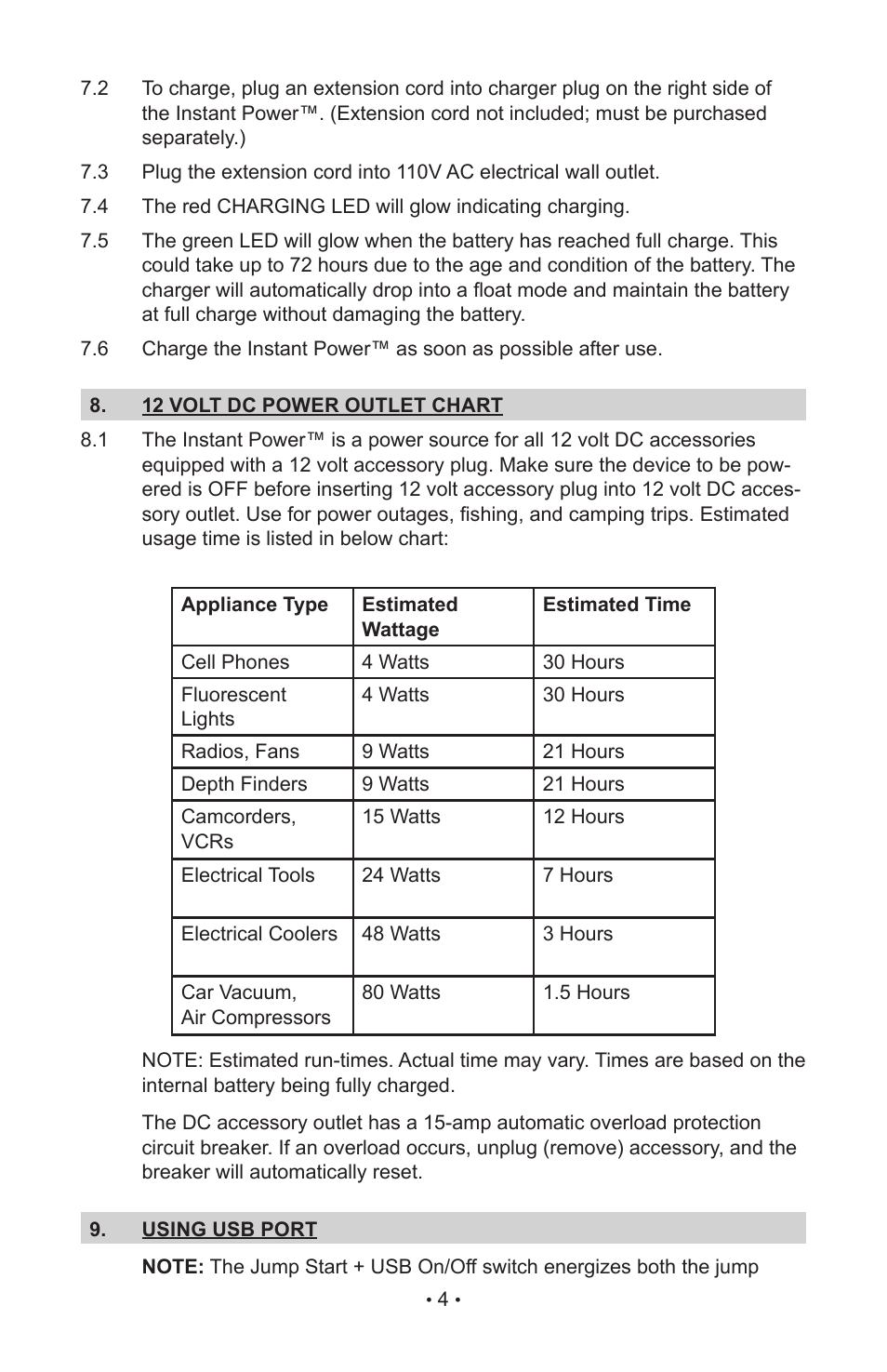 Schumacher IP-180KE User Manual | Page 6 / 20