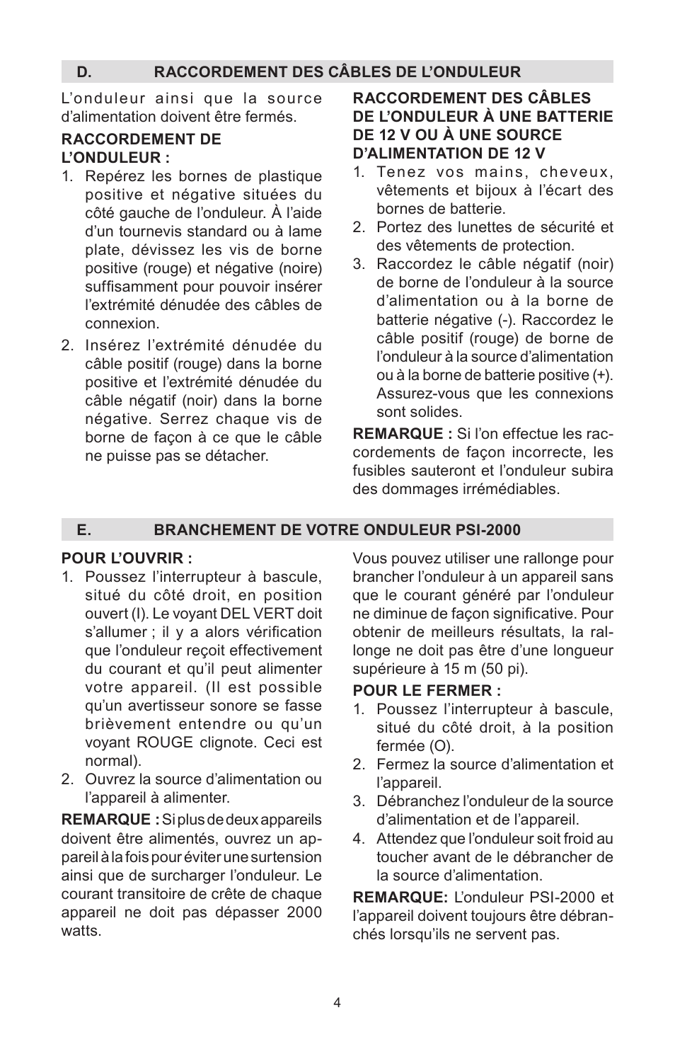 Schumacher PSI-2000 User Manual | Page 13 / 28