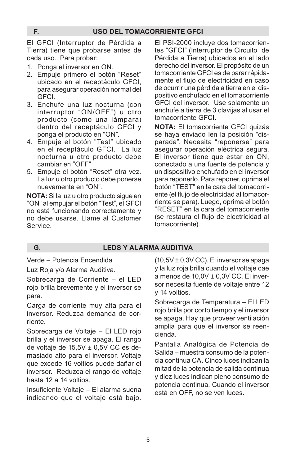 Schumacher PSI-2000 User Manual | Page 24 / 28