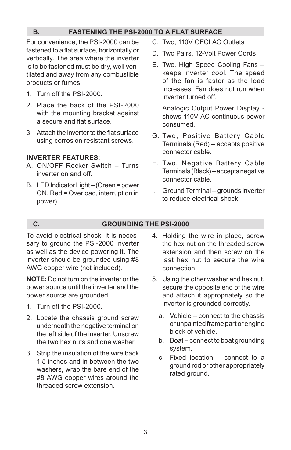 Schumacher PSI-2000 User Manual | Page 3 / 28