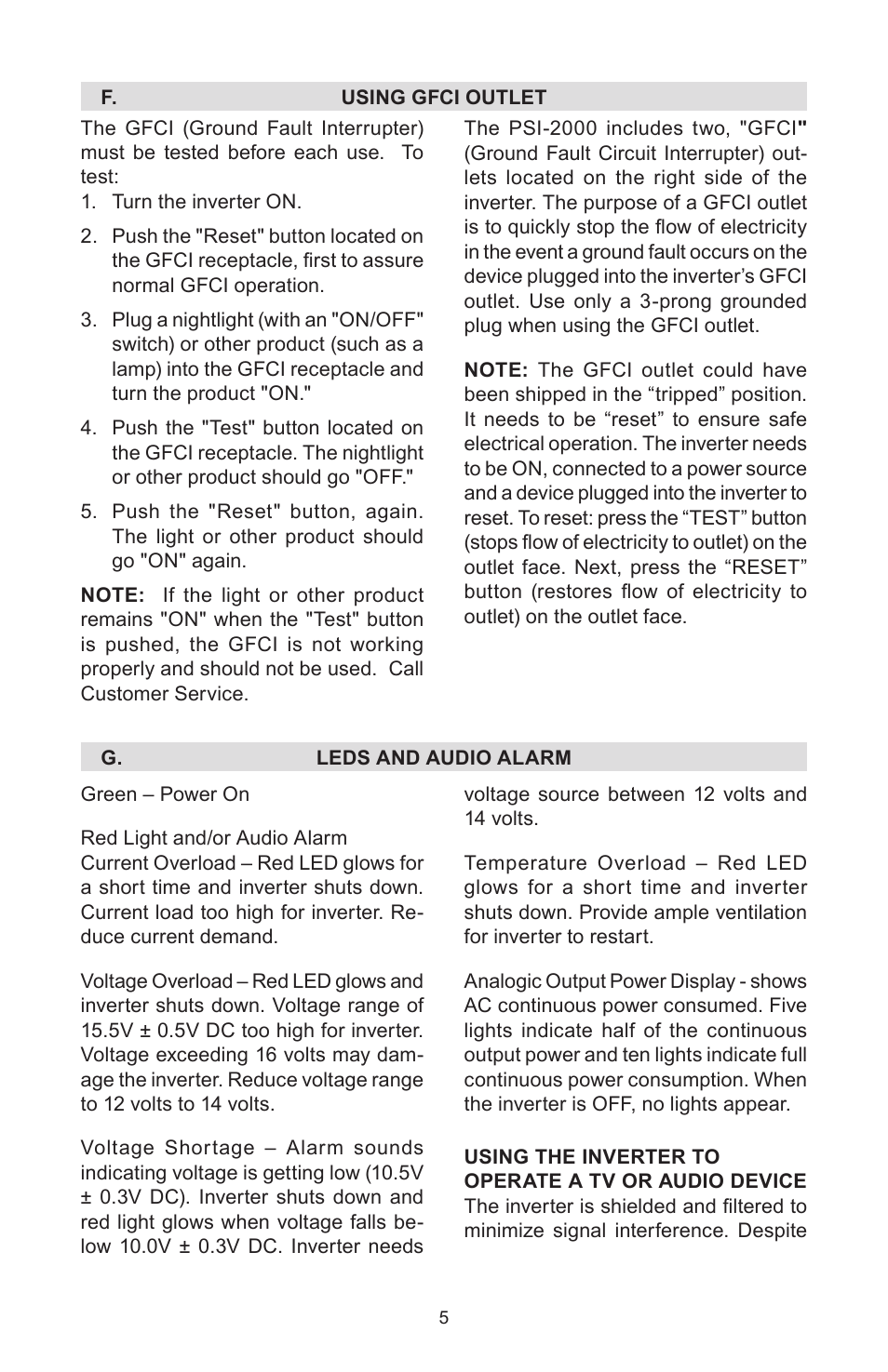 Schumacher PSI-2000 User Manual | Page 5 / 28