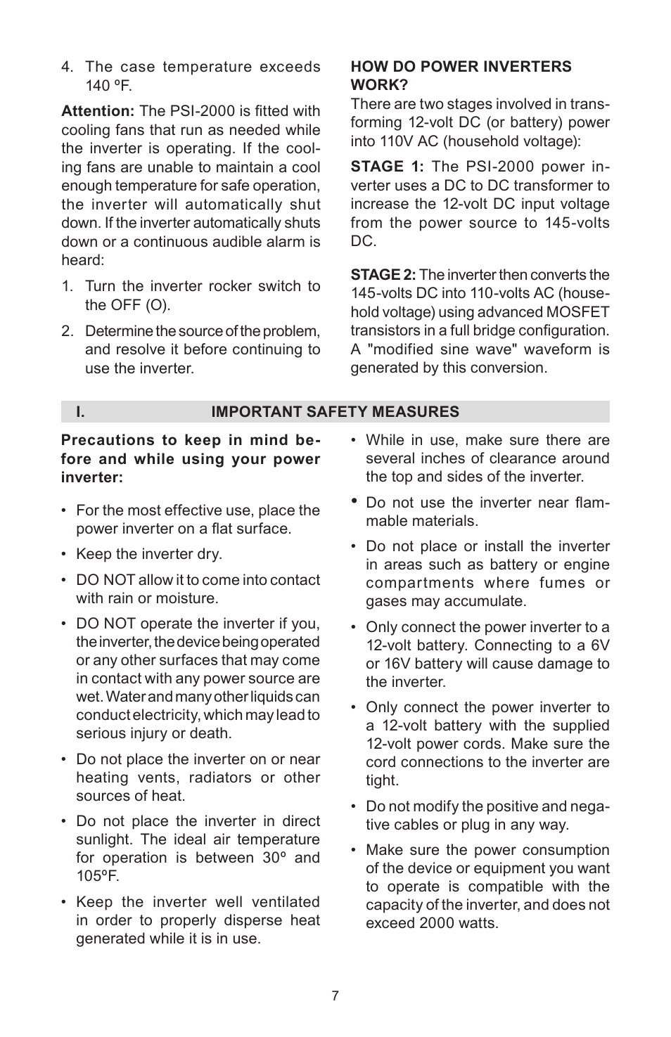 Schumacher PSI-2000 User Manual | Page 7 / 28