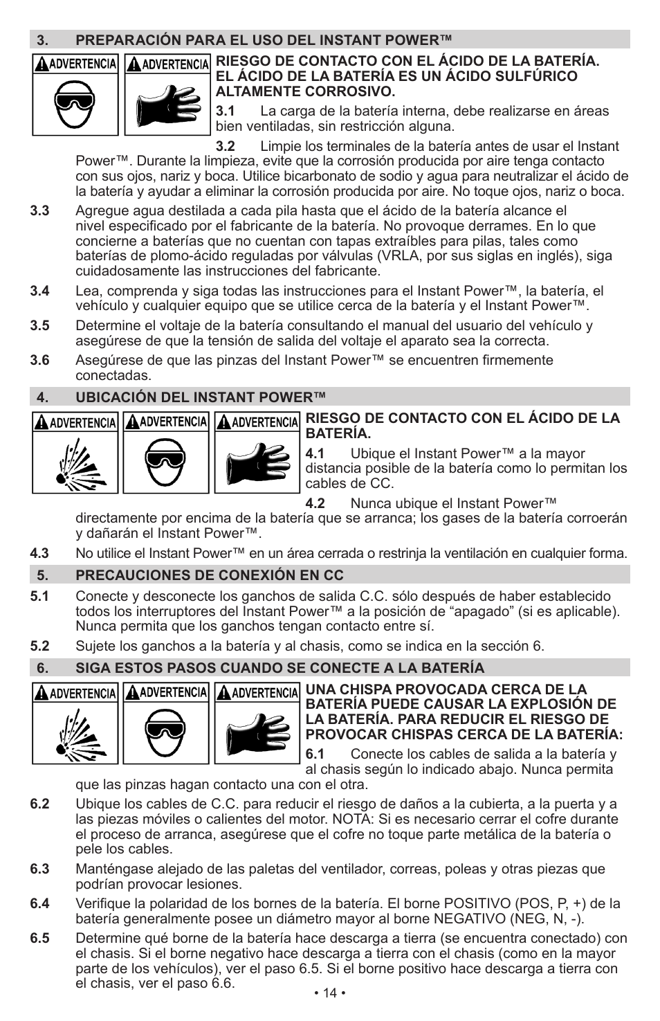 Schumacher Instant Power Jump Starter and DC Power Source IP-1850FL User Manual | Page 15 / 30