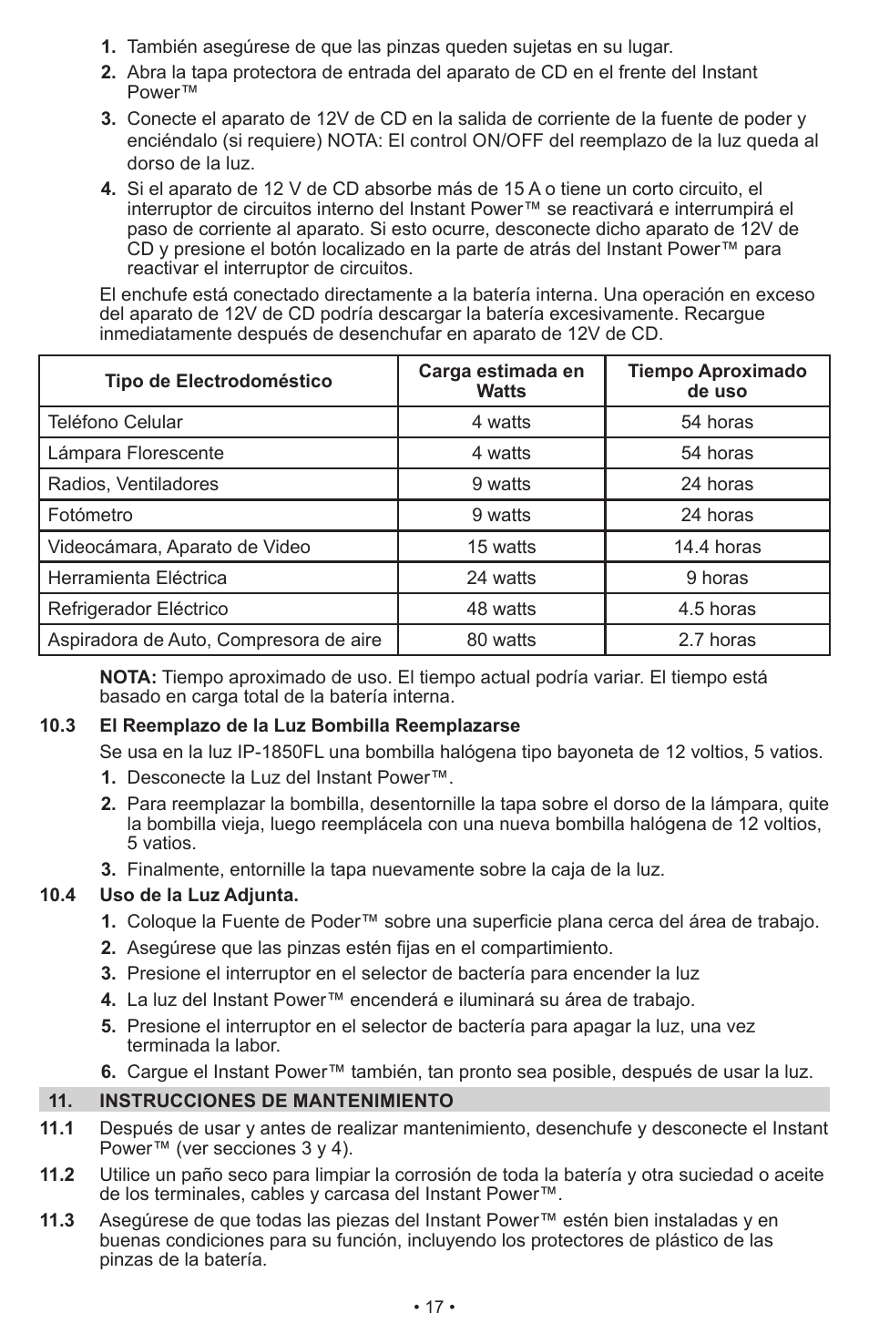 Schumacher Instant Power Jump Starter and DC Power Source IP-1850FL User Manual | Page 18 / 30