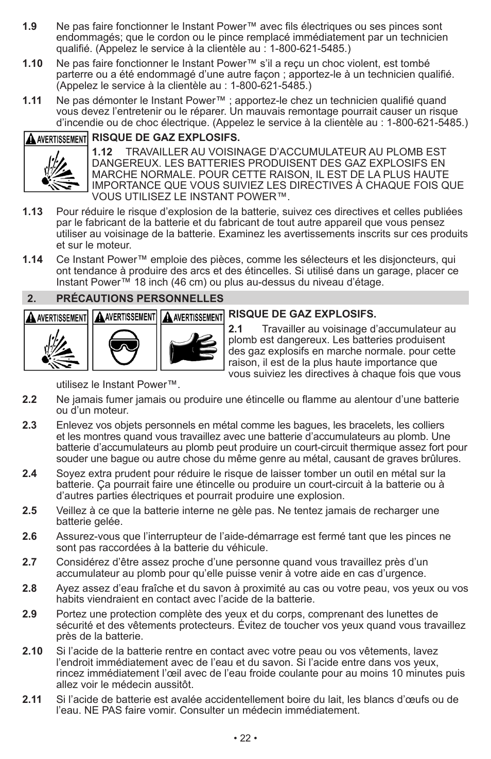Schumacher Instant Power Jump Starter and DC Power Source IP-1850FL User Manual | Page 23 / 30
