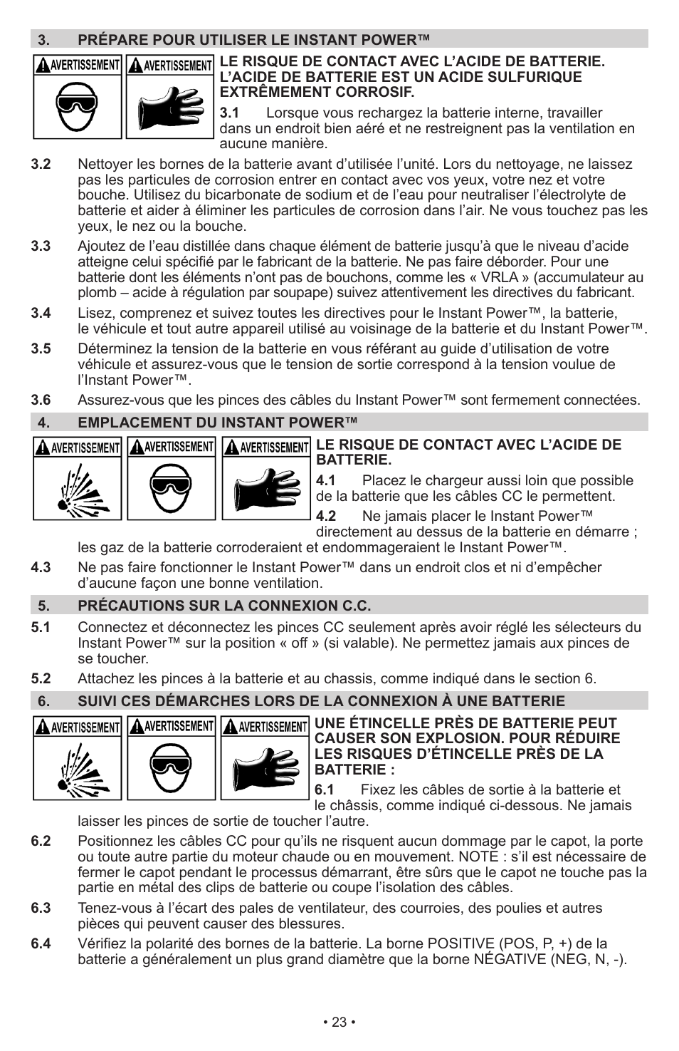 Schumacher Instant Power Jump Starter and DC Power Source IP-1850FL User Manual | Page 24 / 30