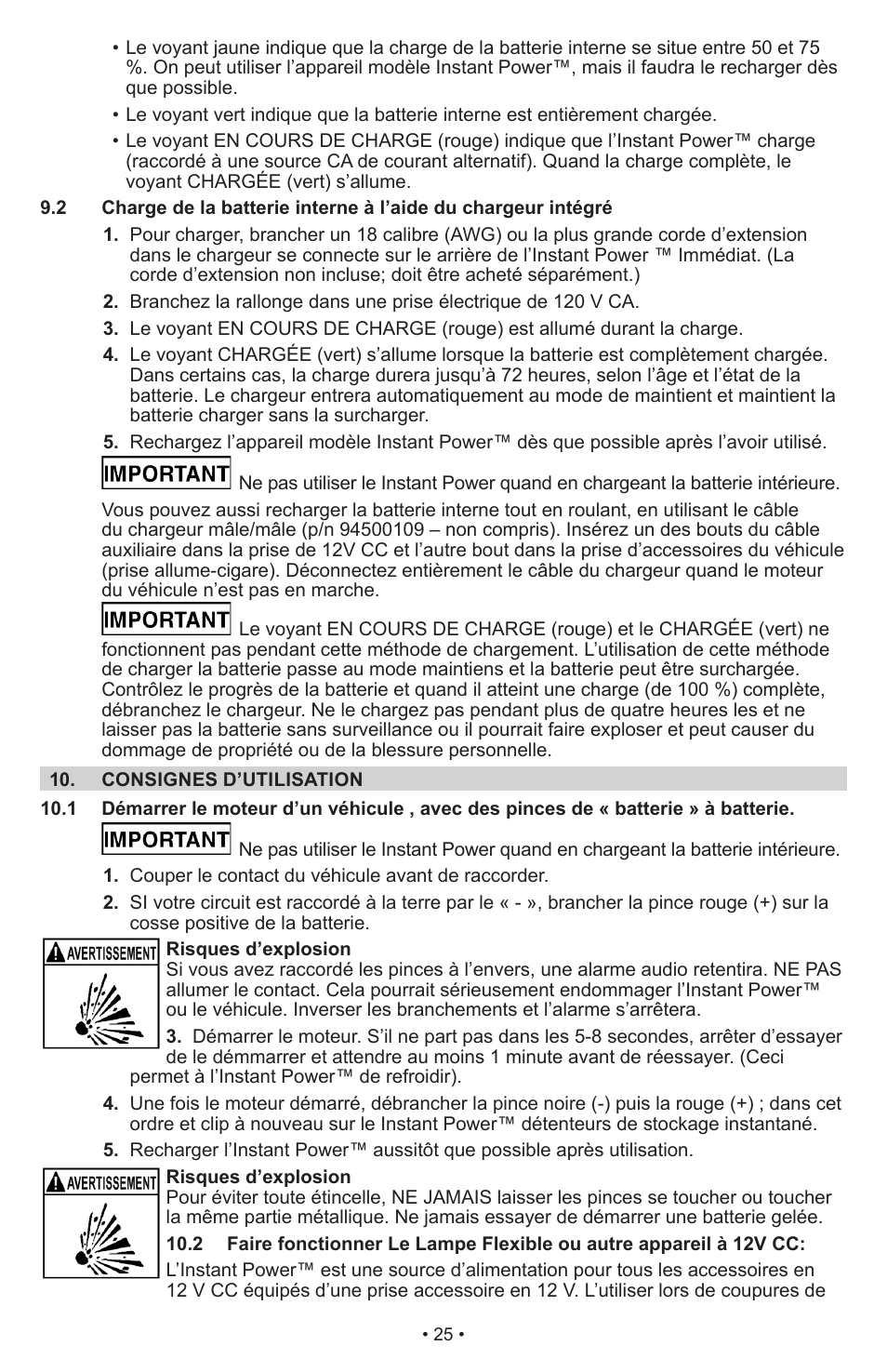 Schumacher Instant Power Jump Starter and DC Power Source IP-1850FL User Manual | Page 26 / 30