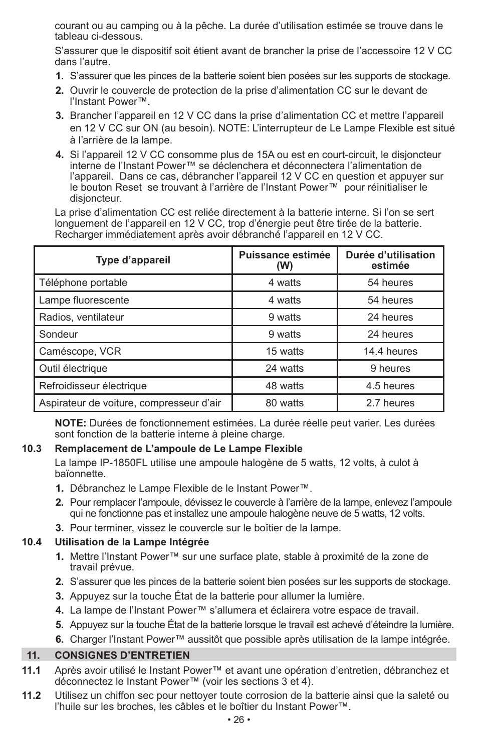 Schumacher Instant Power Jump Starter and DC Power Source IP-1850FL User Manual | Page 27 / 30