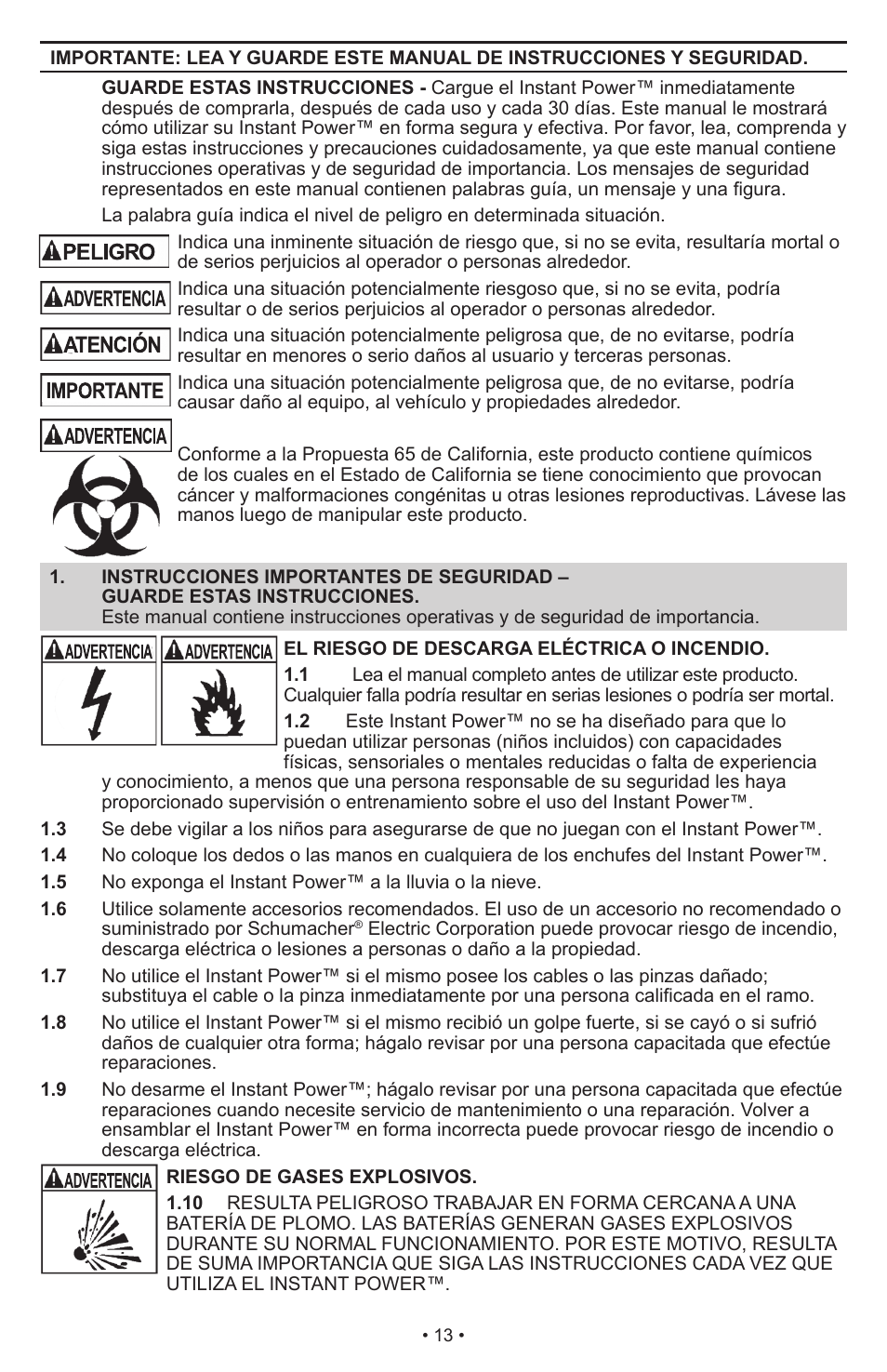 Schumacher Jump Starter and DC Power Source DC Power Supply IP-1875C User Manual | Page 13 / 30