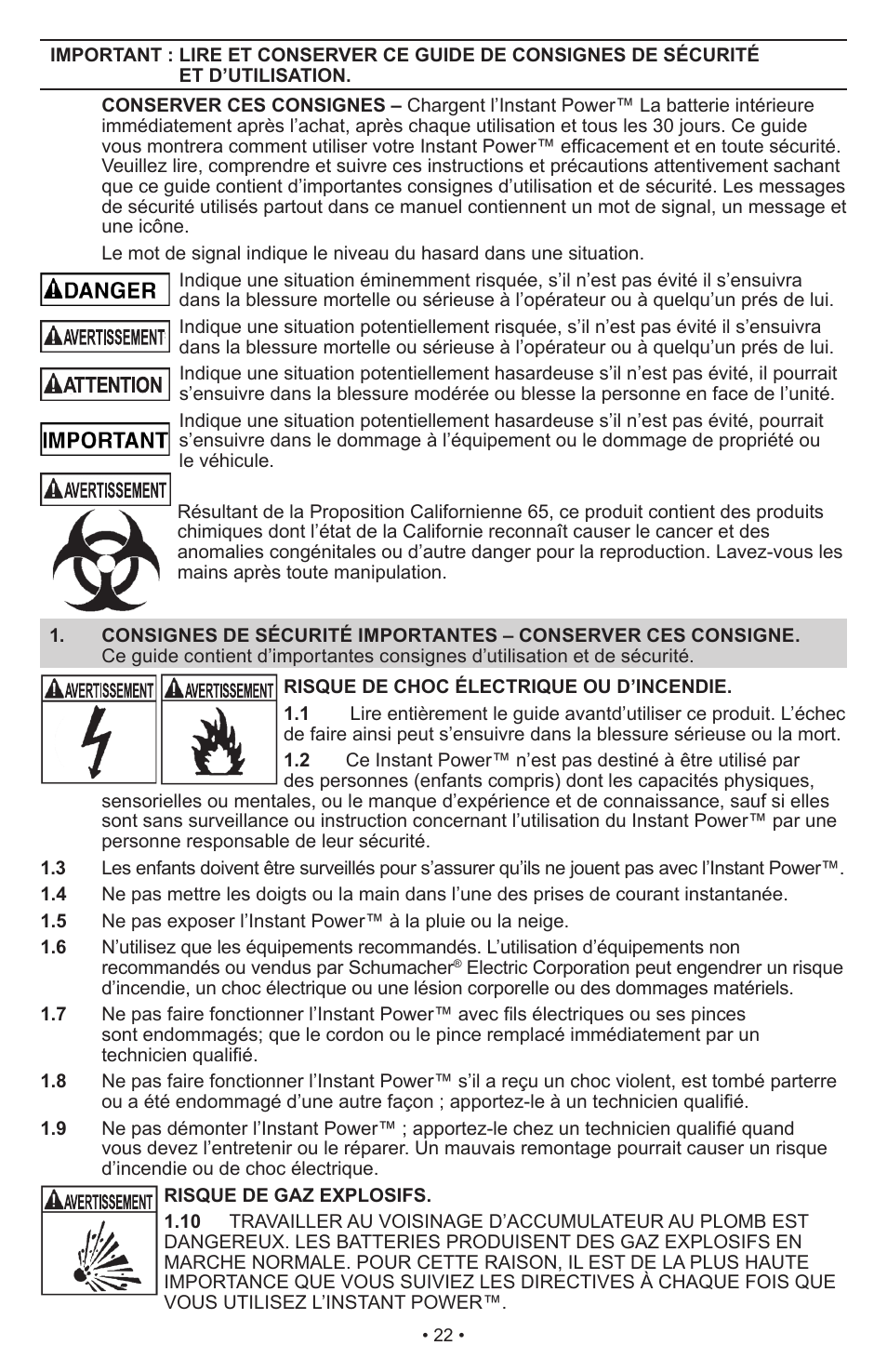 Schumacher Jump Starter and DC Power Source DC Power Supply IP-1875C User Manual | Page 22 / 30