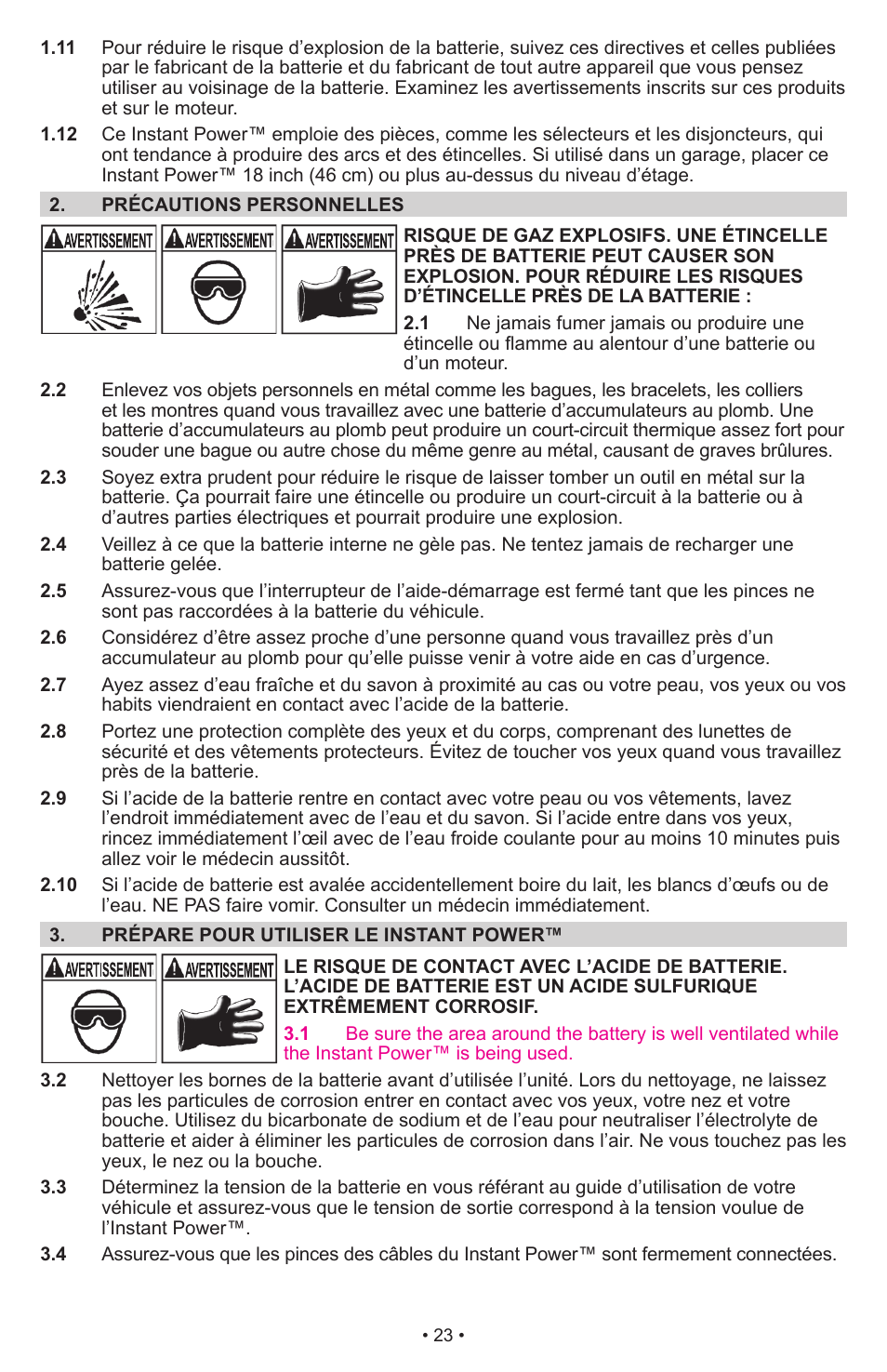 Schumacher Jump Starter and DC Power Source DC Power Supply IP-1875C User Manual | Page 23 / 30