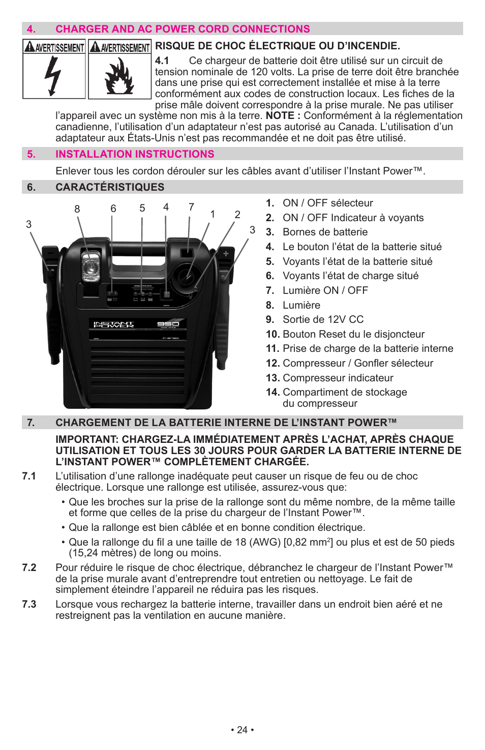 Schumacher Jump Starter and DC Power Source DC Power Supply IP-1875C User Manual | Page 24 / 30