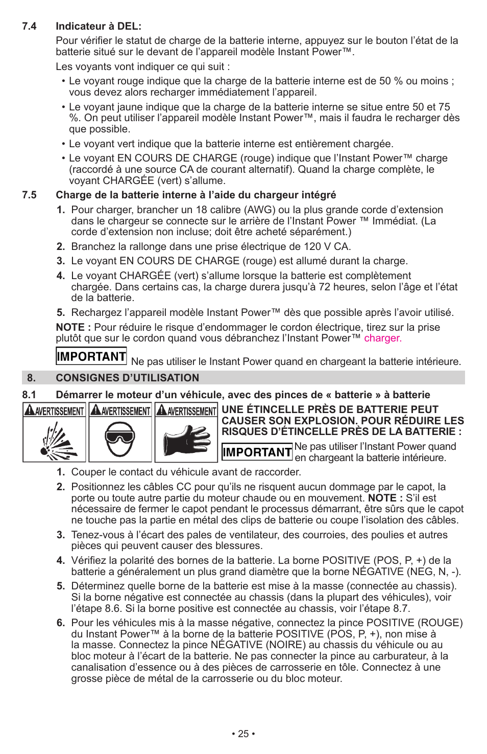 Schumacher Jump Starter and DC Power Source DC Power Supply IP-1875C User Manual | Page 25 / 30