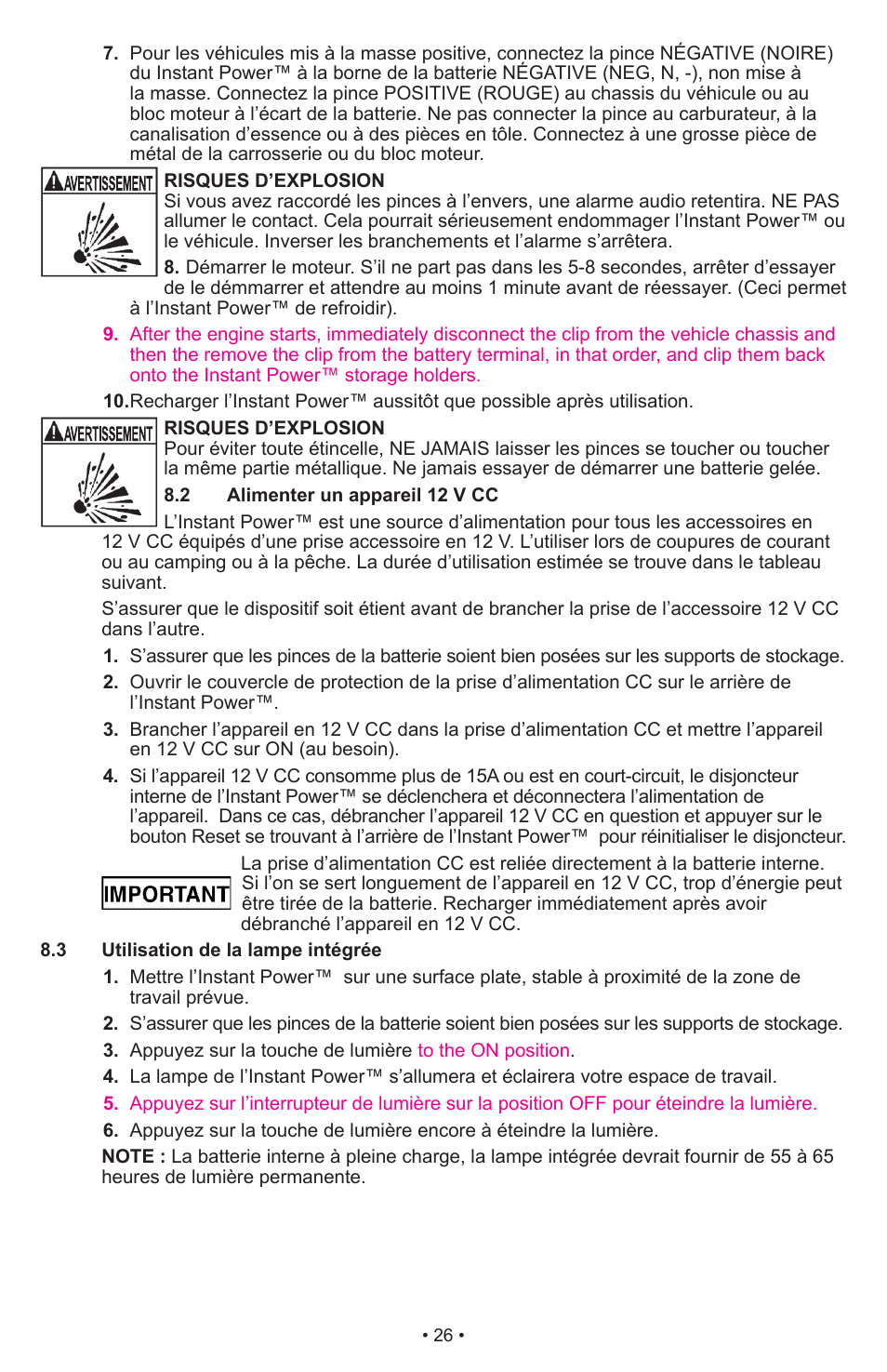 Schumacher Jump Starter and DC Power Source DC Power Supply IP-1875C User Manual | Page 26 / 30