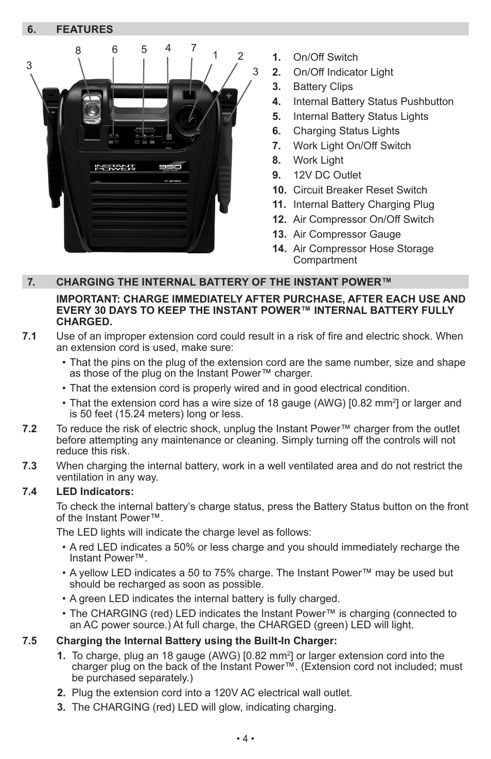 Schumacher Jump Starter and DC Power Source DC Power Supply IP-1875C User Manual | Page 4 / 30