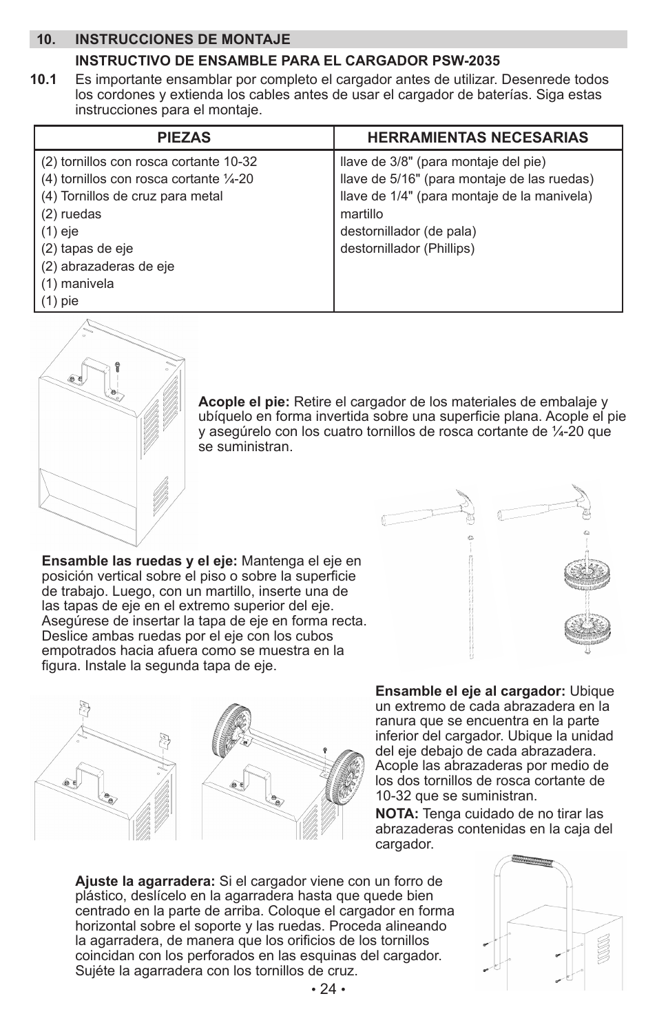 Schumacher Proseries Manual PSW-22 User Manual | Page 24 / 51