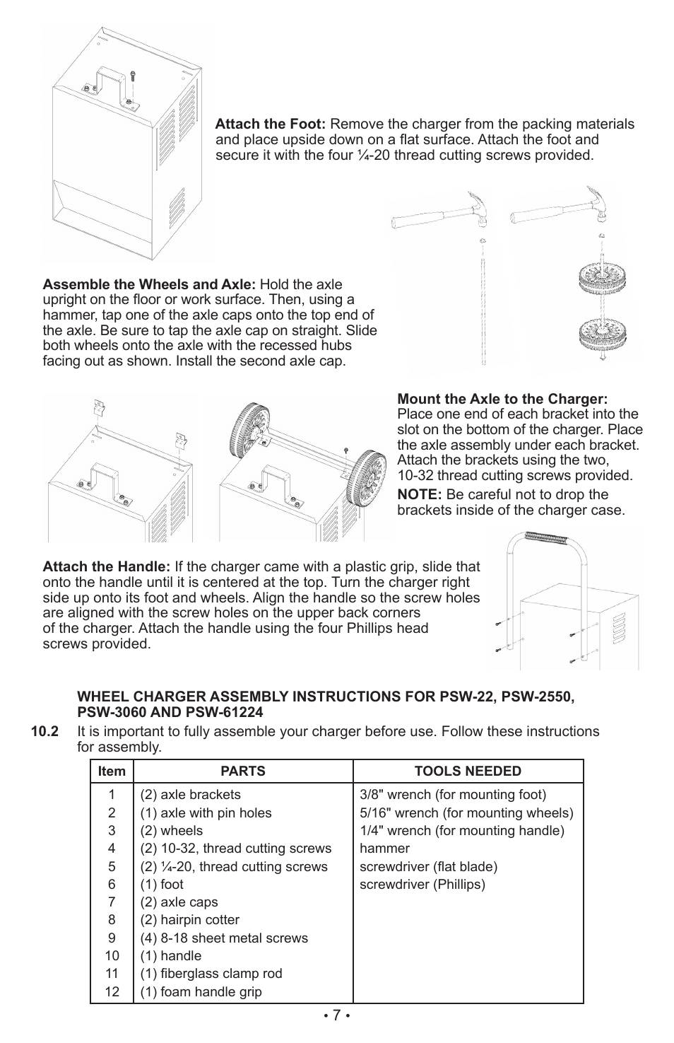 Schumacher Proseries Manual PSW-22 User Manual | Page 7 / 51