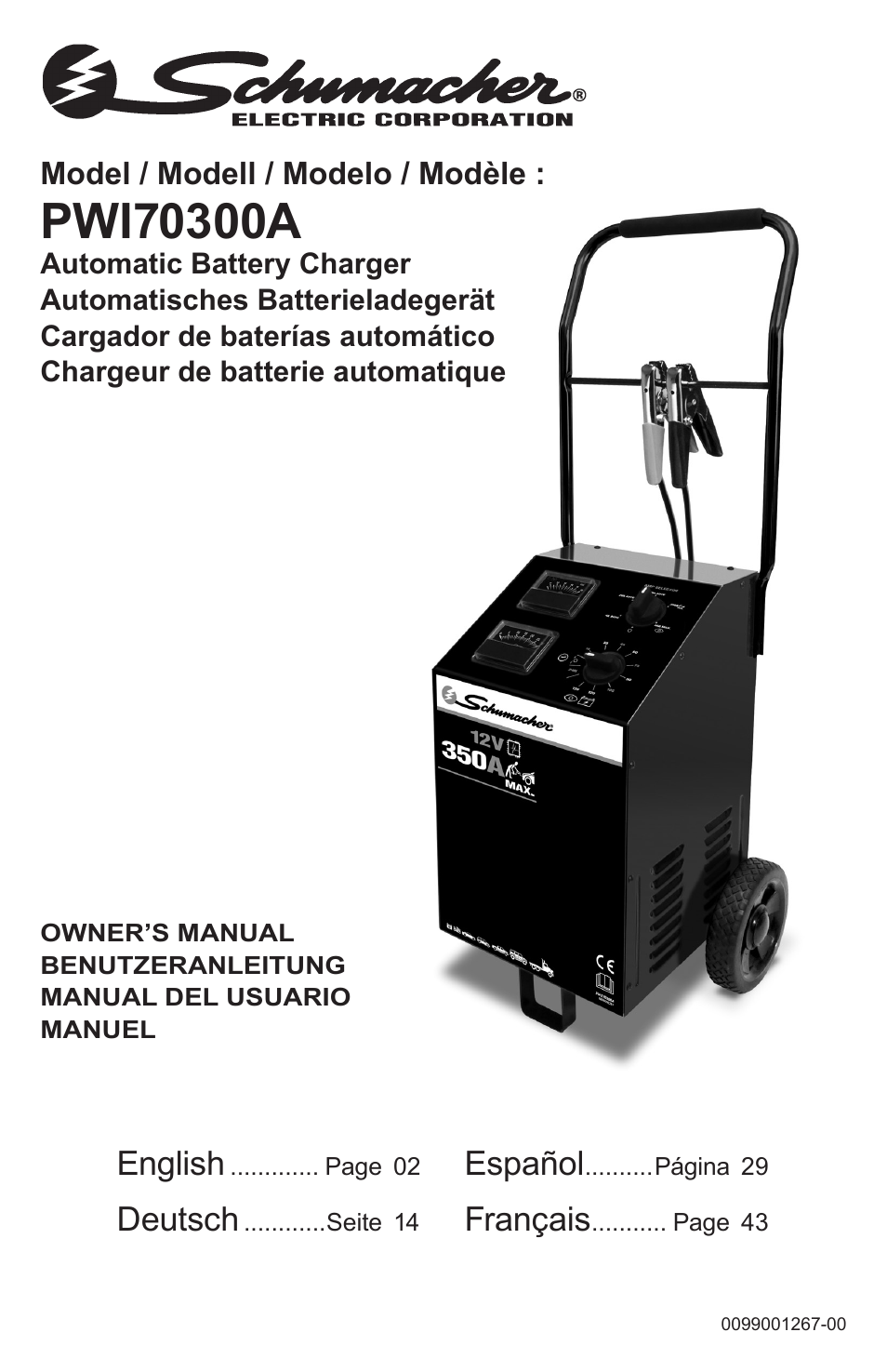 Schumacher Automatic PWI70300A User Manual | 56 pages