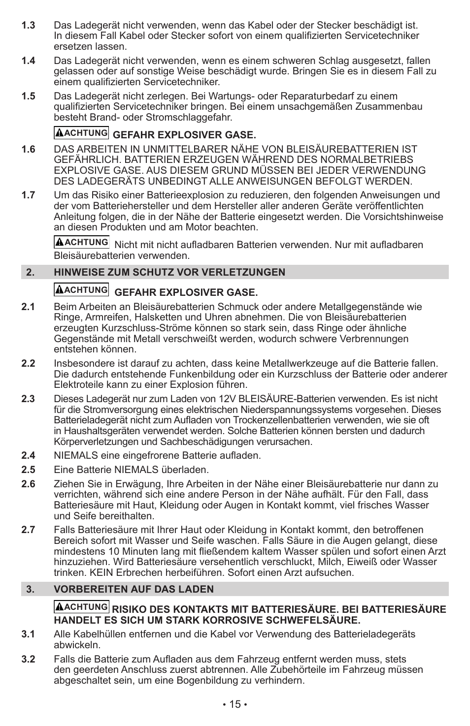 Schumacher Automatic PWI70300A User Manual | Page 15 / 56