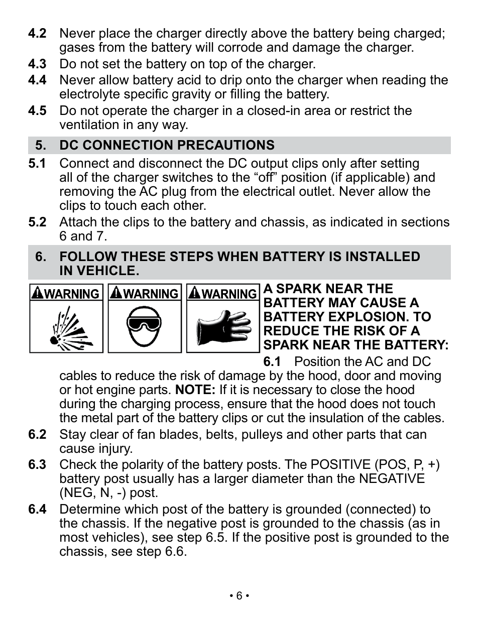 Schumacher Automatic Battery Charger SC-300A User Manual | Page 6 / 31