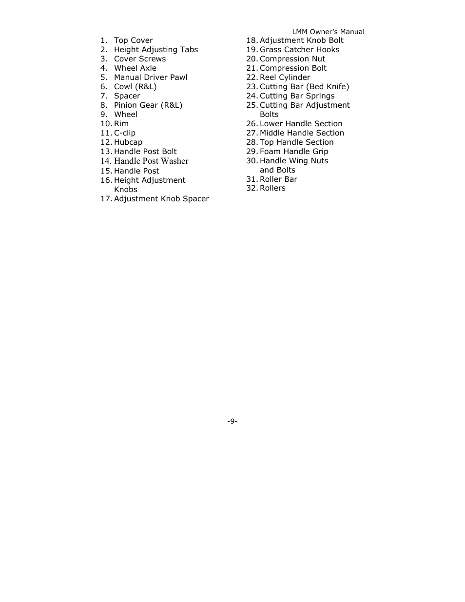 Sun Lawn LMM User Manual | Page 11 / 12