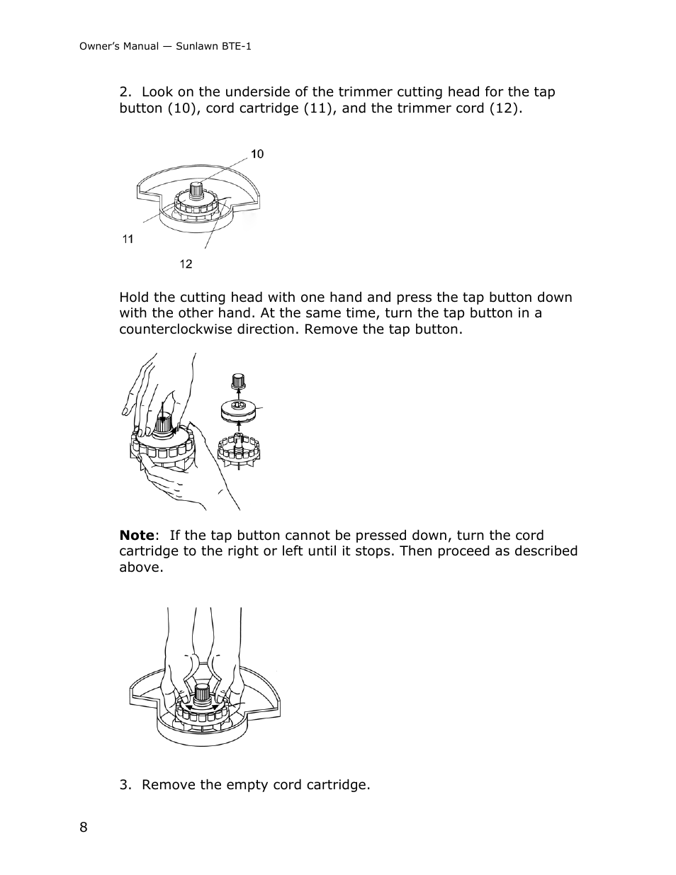 Sun Lawn RECHARGEABLE LAWN TRIMMER BTE-1 User Manual | Page 10 / 16