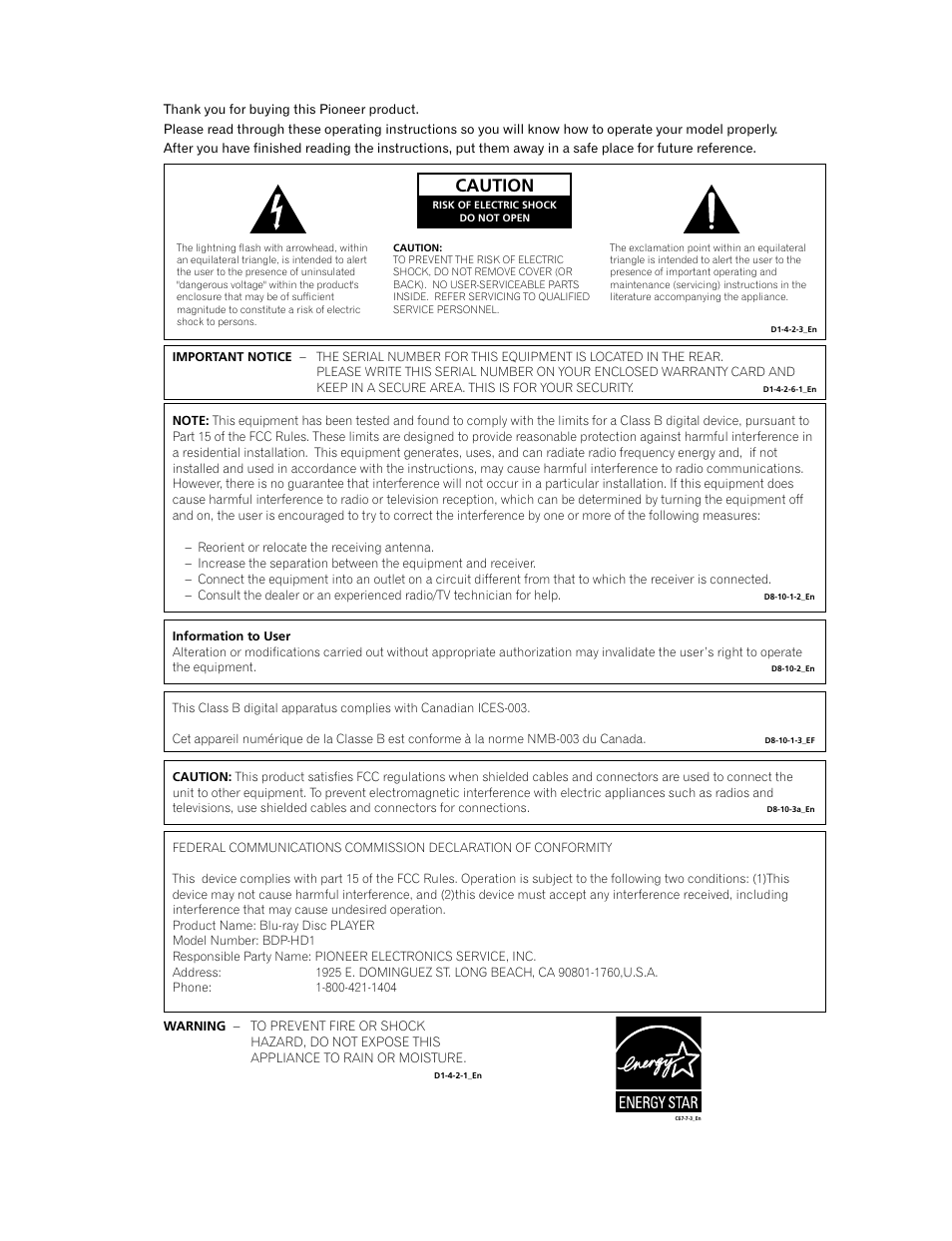 Caution | Sun Lawn BDP-HD1 User Manual | Page 2 / 64