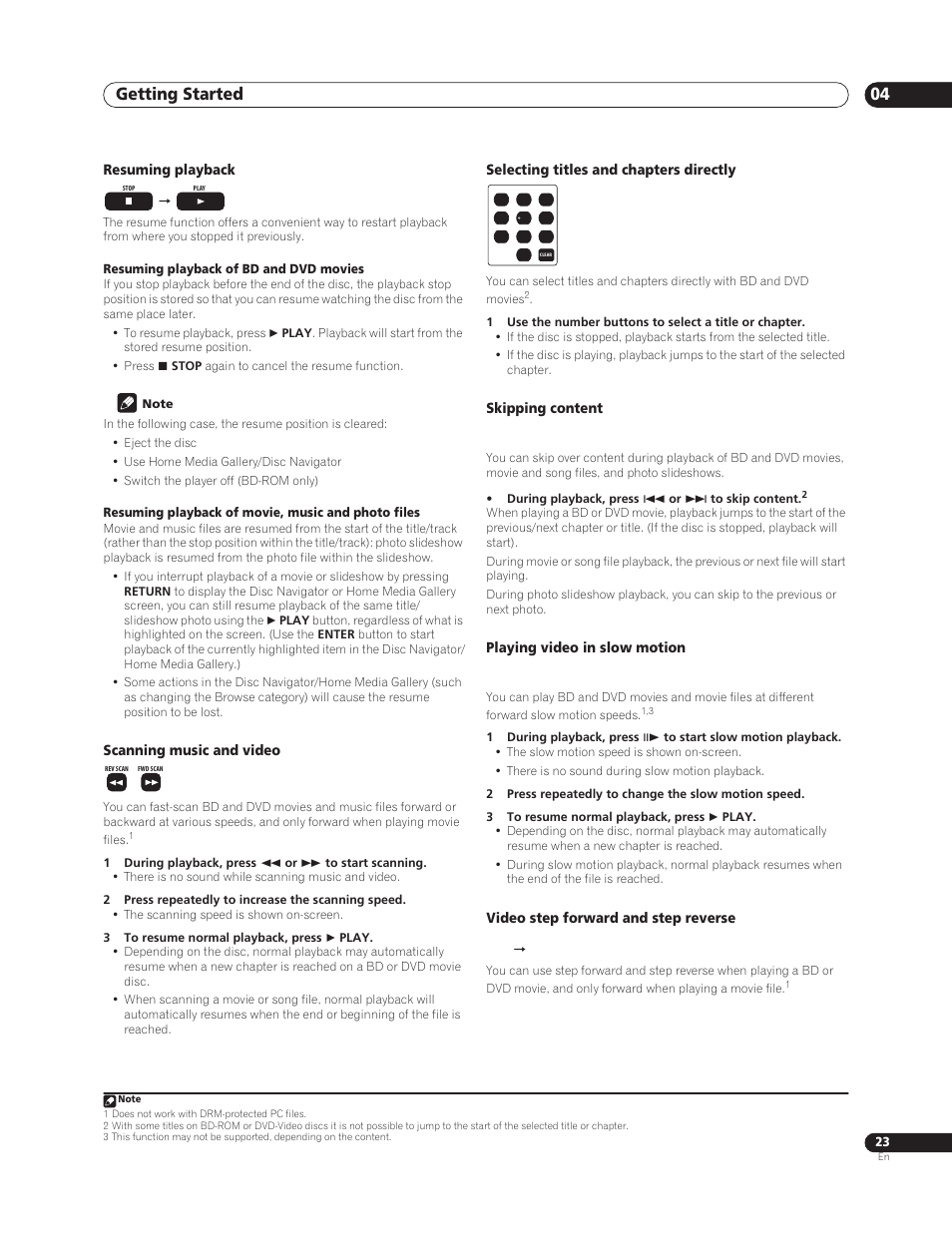 Getting started 04 | Sun Lawn BDP-HD1 User Manual | Page 23 / 64