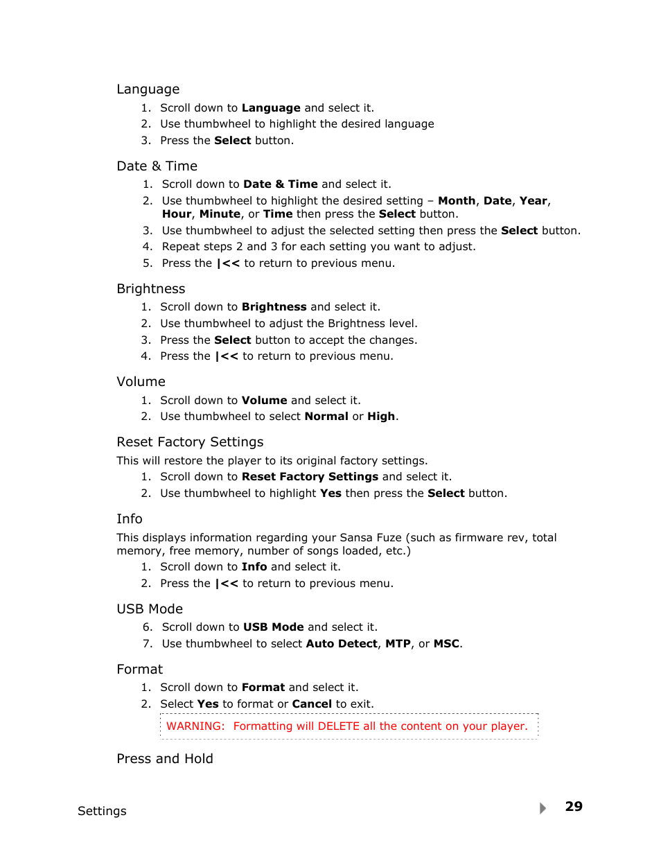 SanDisk Fuze User Manual | Page 31 / 38