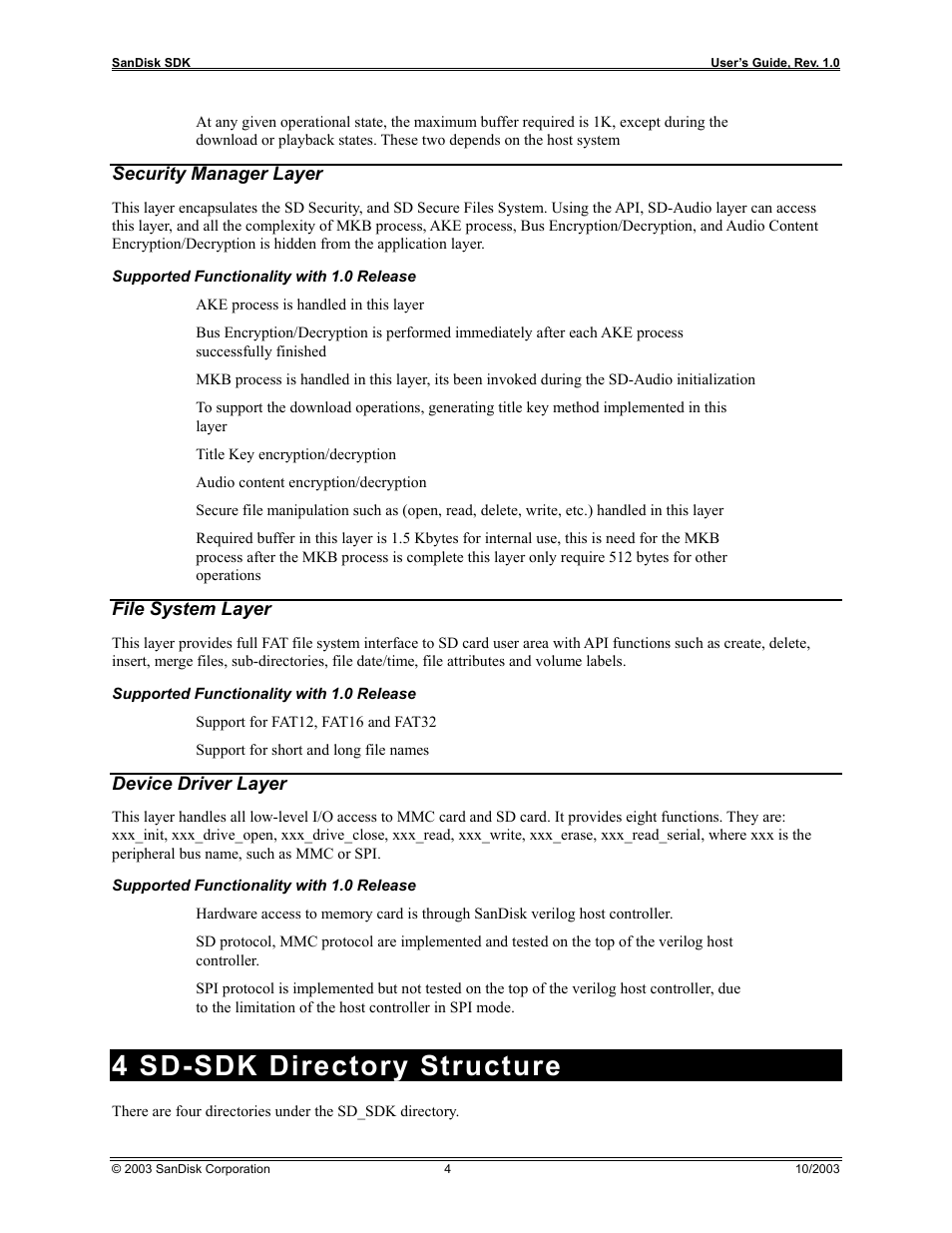 4 sd-sdk directory structure | SanDisk SD AUDIO SDDK-07 User Manual | Page 7 / 12