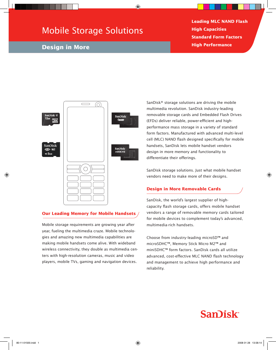 SanDisk NAND User Manual | 2 pages