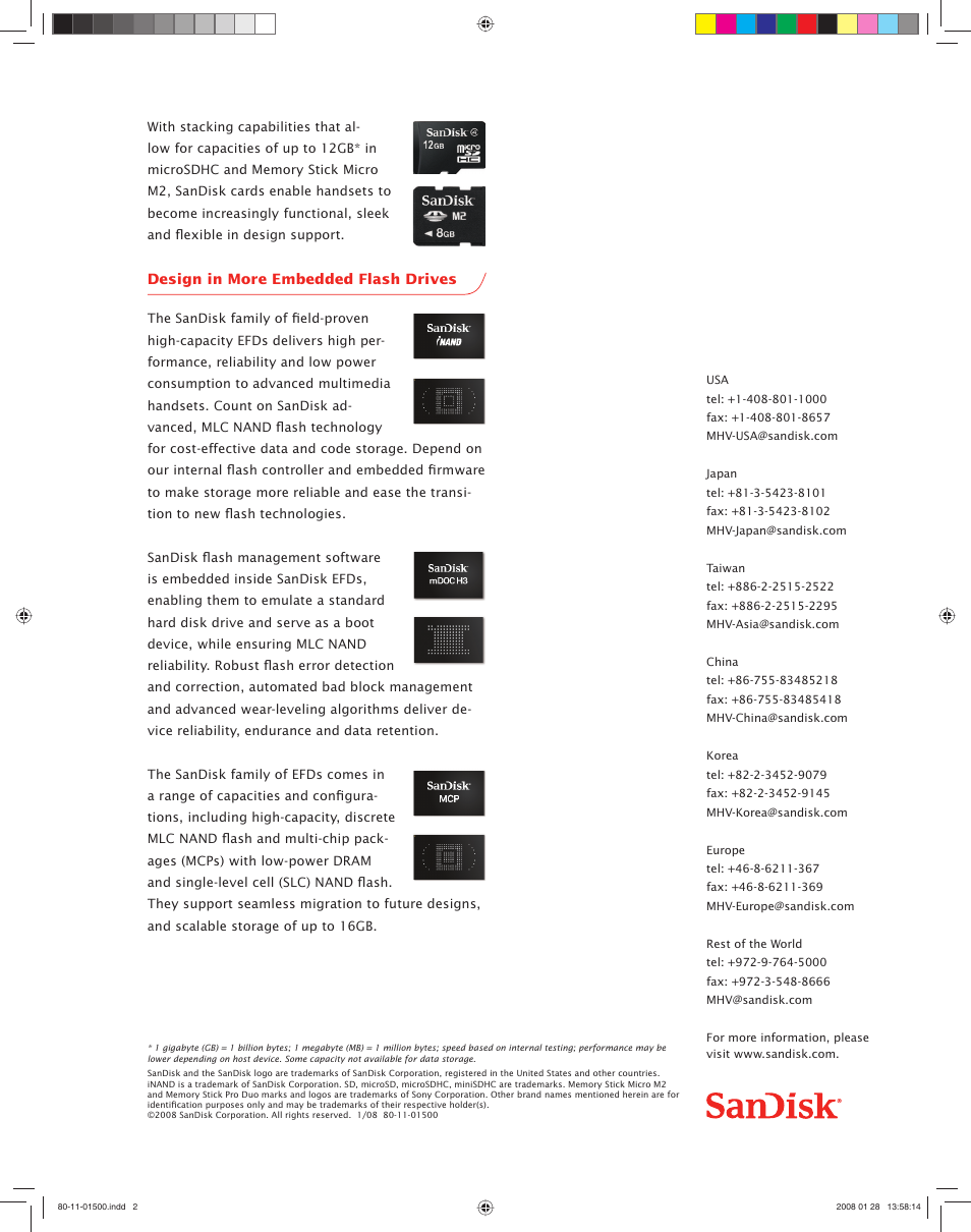 SanDisk NAND User Manual | Page 2 / 2