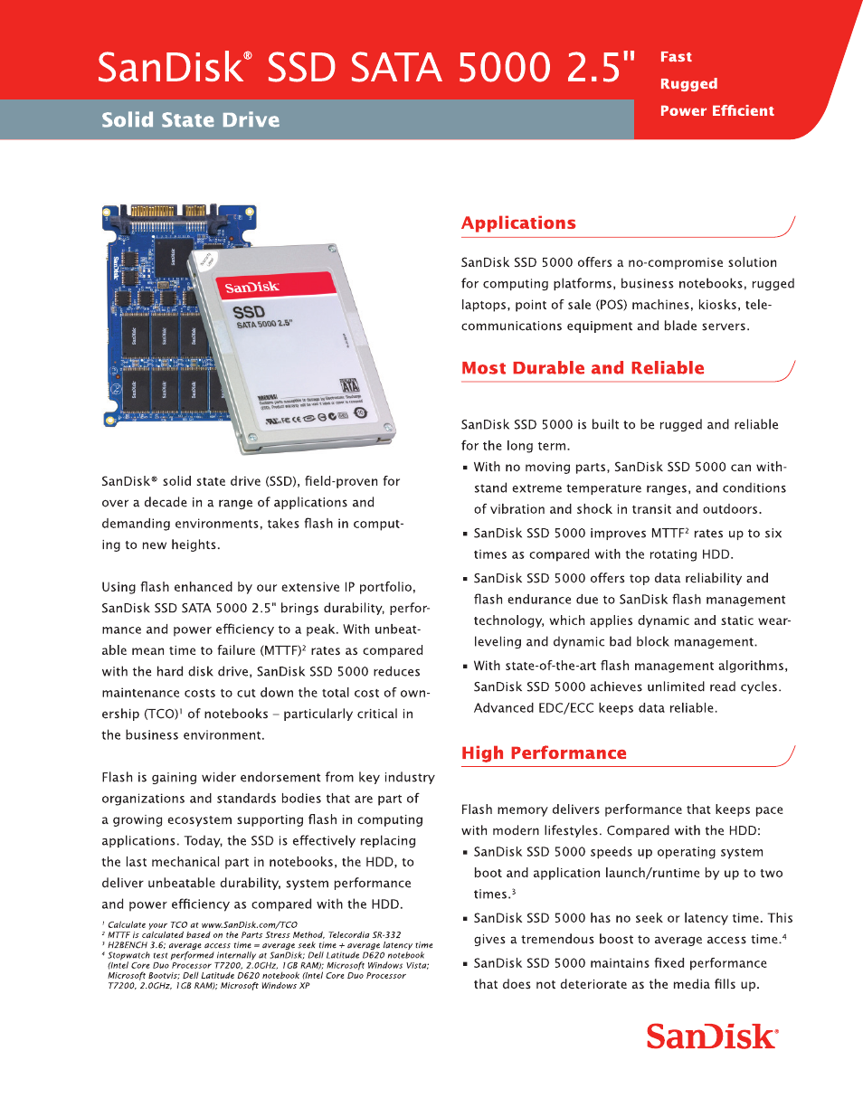 SanDisk SSD 5000 User Manual | 2 pages