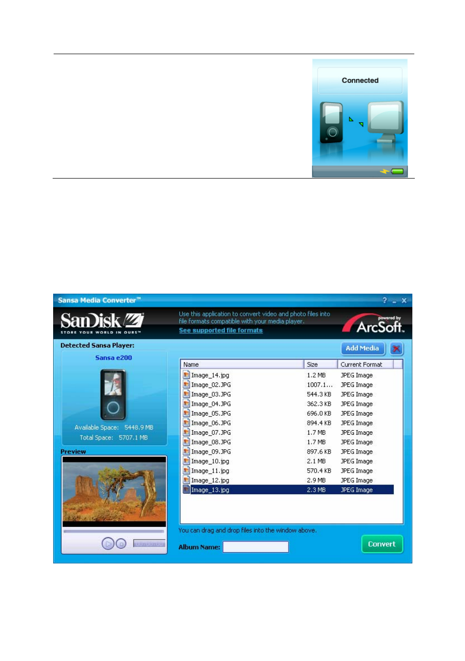 Sansa media converter | SanDisk SANSATM E200 User Manual | Page 12 / 44